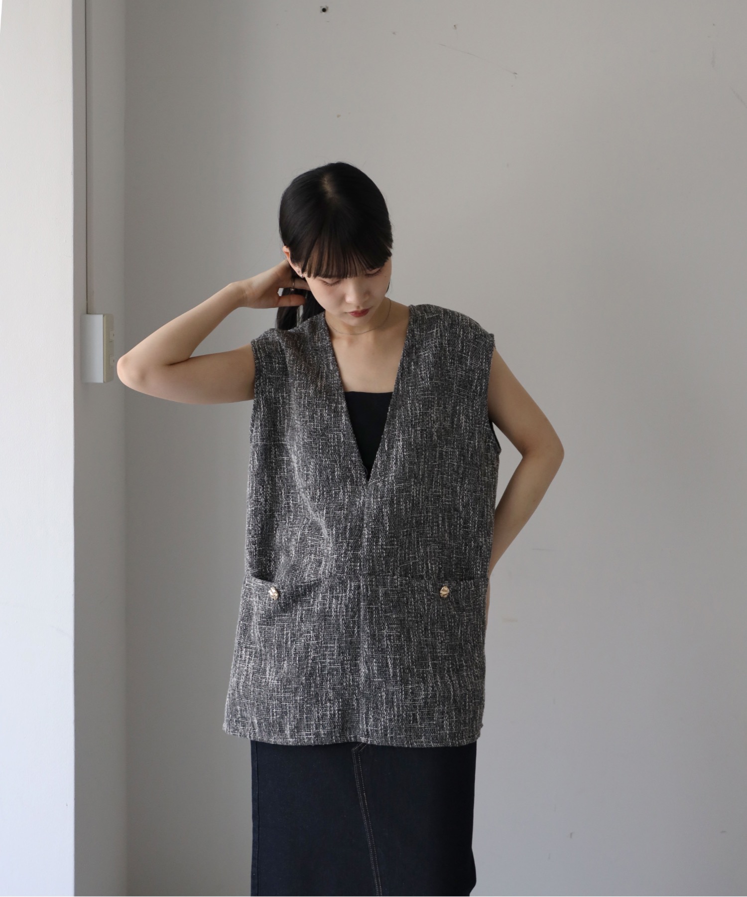 model：164cm. 着用サイズ：FREE