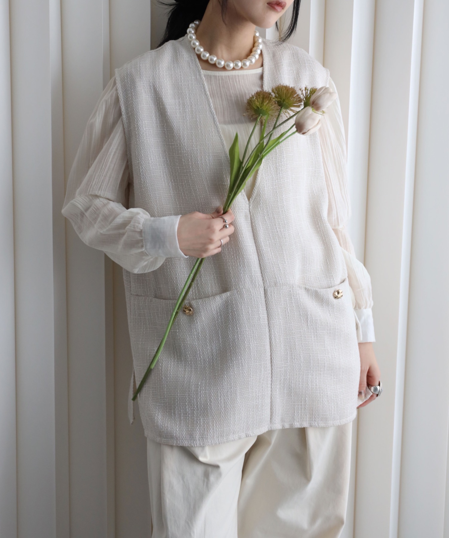 model：164cm. 着用サイズ：FREE