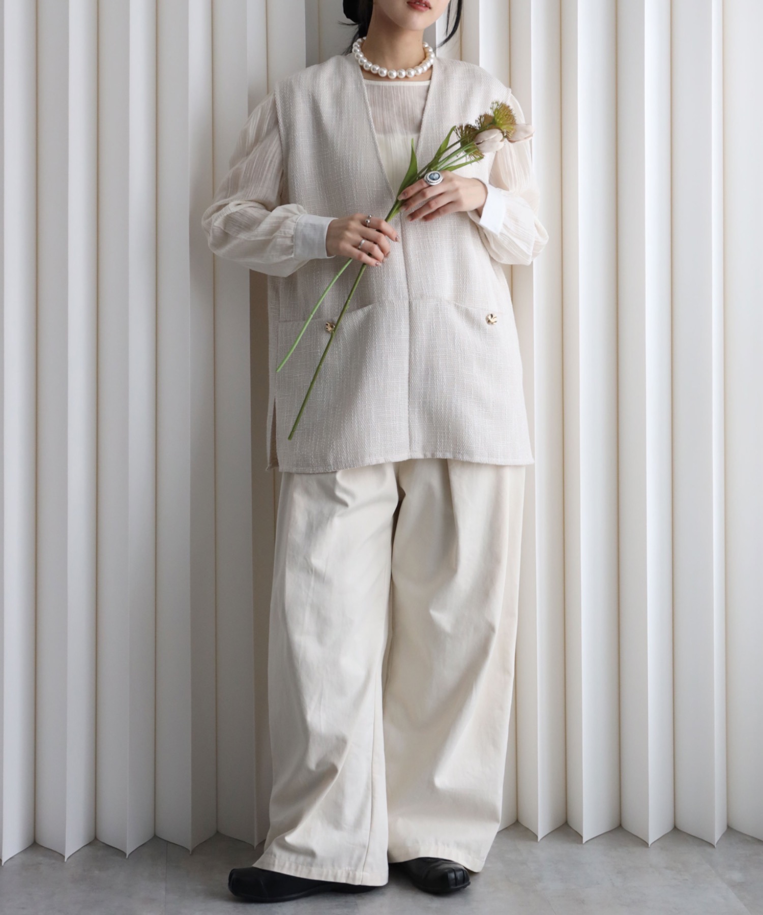 model：164cm. 着用サイズ：FREE
