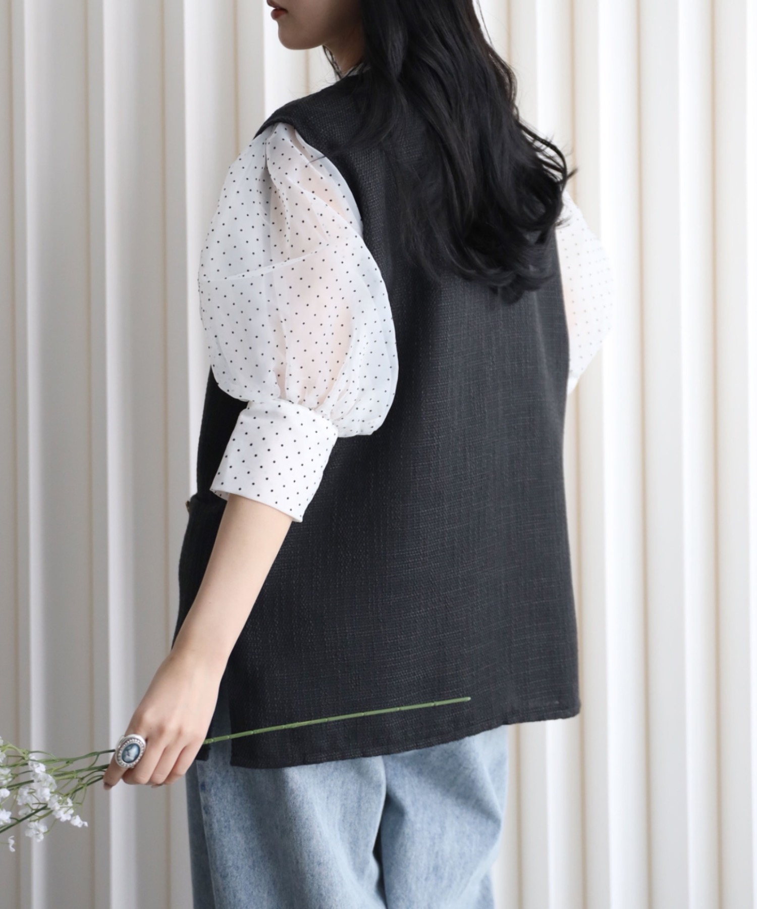 model：164cm. 着用サイズ：FREE