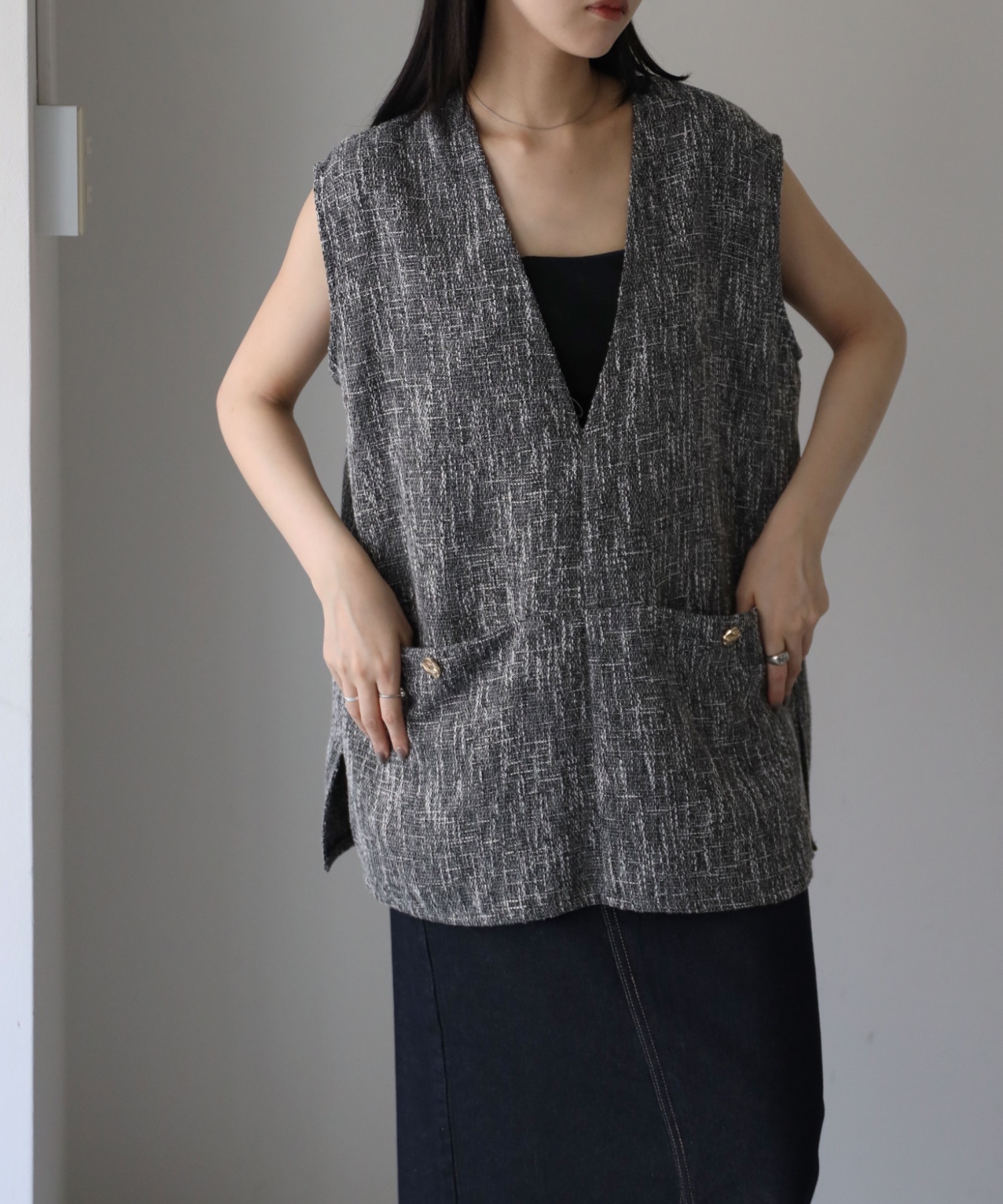 model：164cm. 着用サイズ：FREE