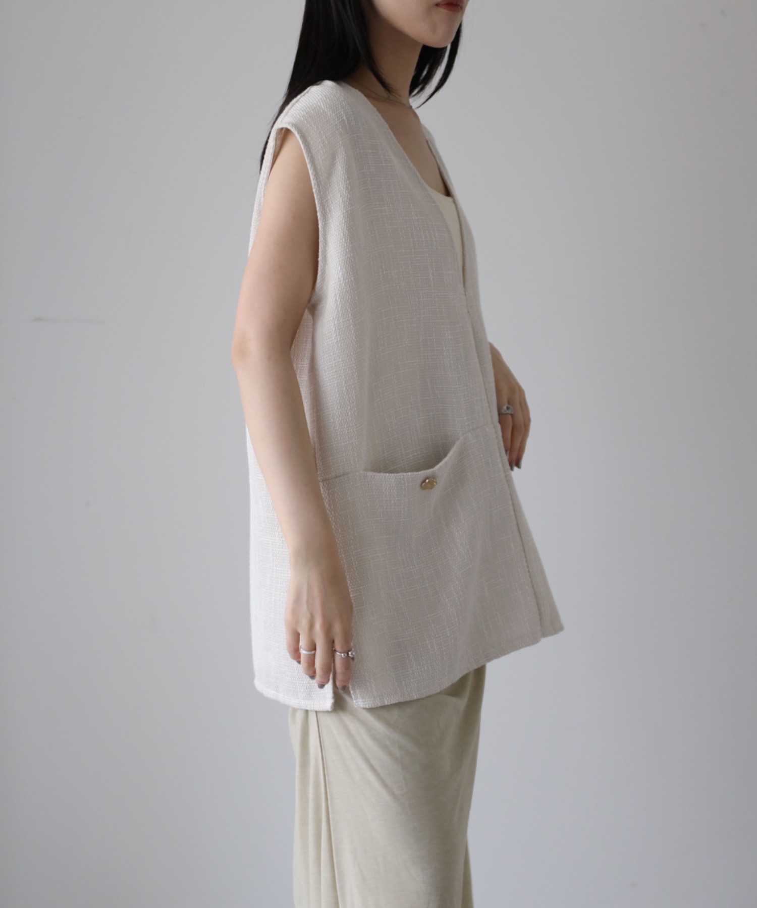 model：164cm. 着用サイズ：FREE