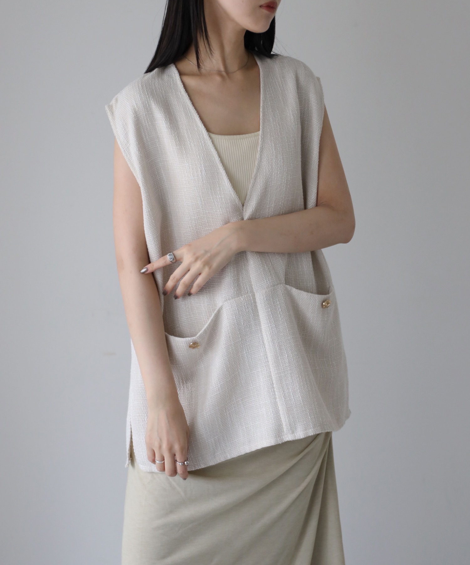 model：164cm. 着用サイズ：FREE