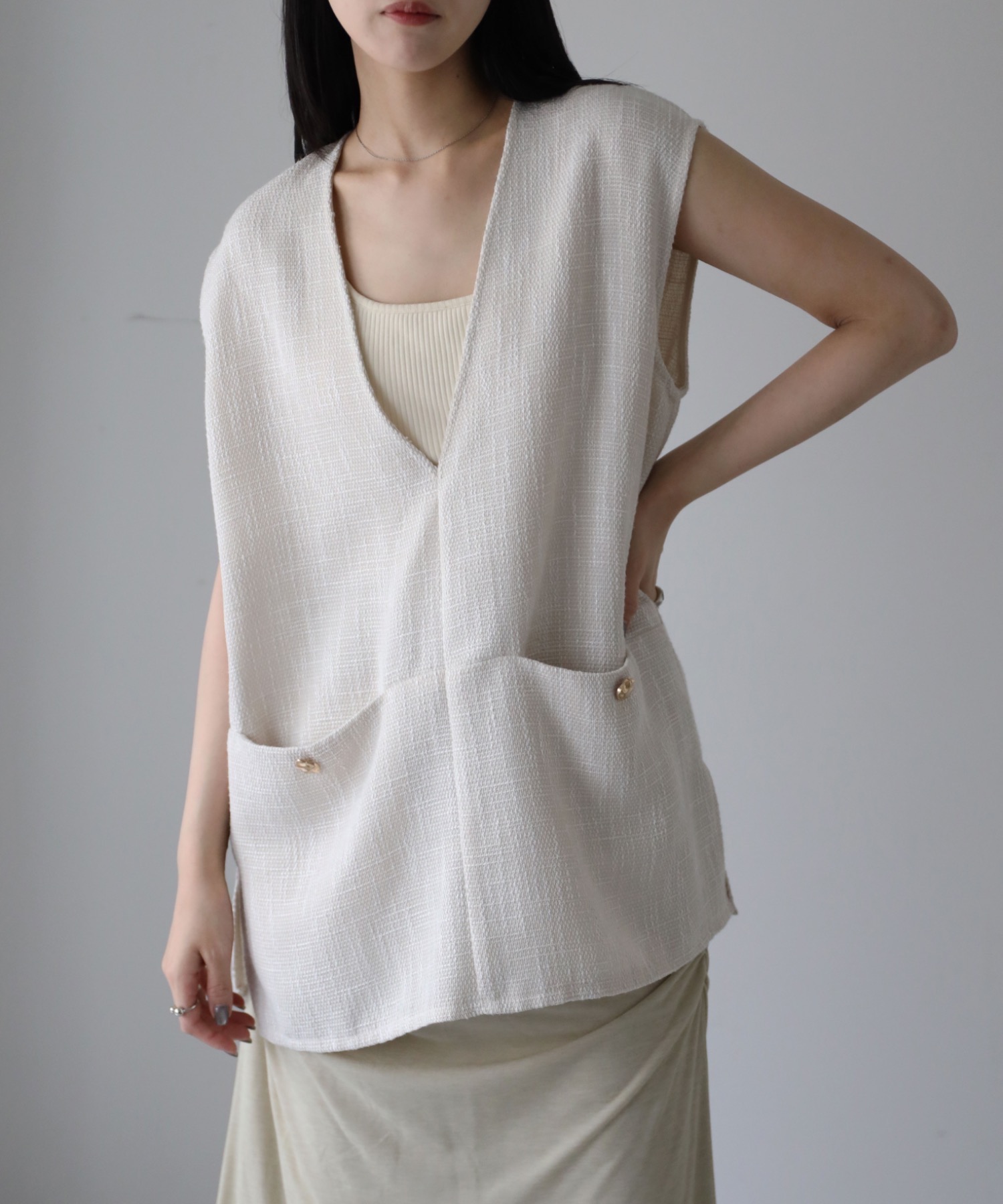 model：164cm. 着用サイズ：FREE
