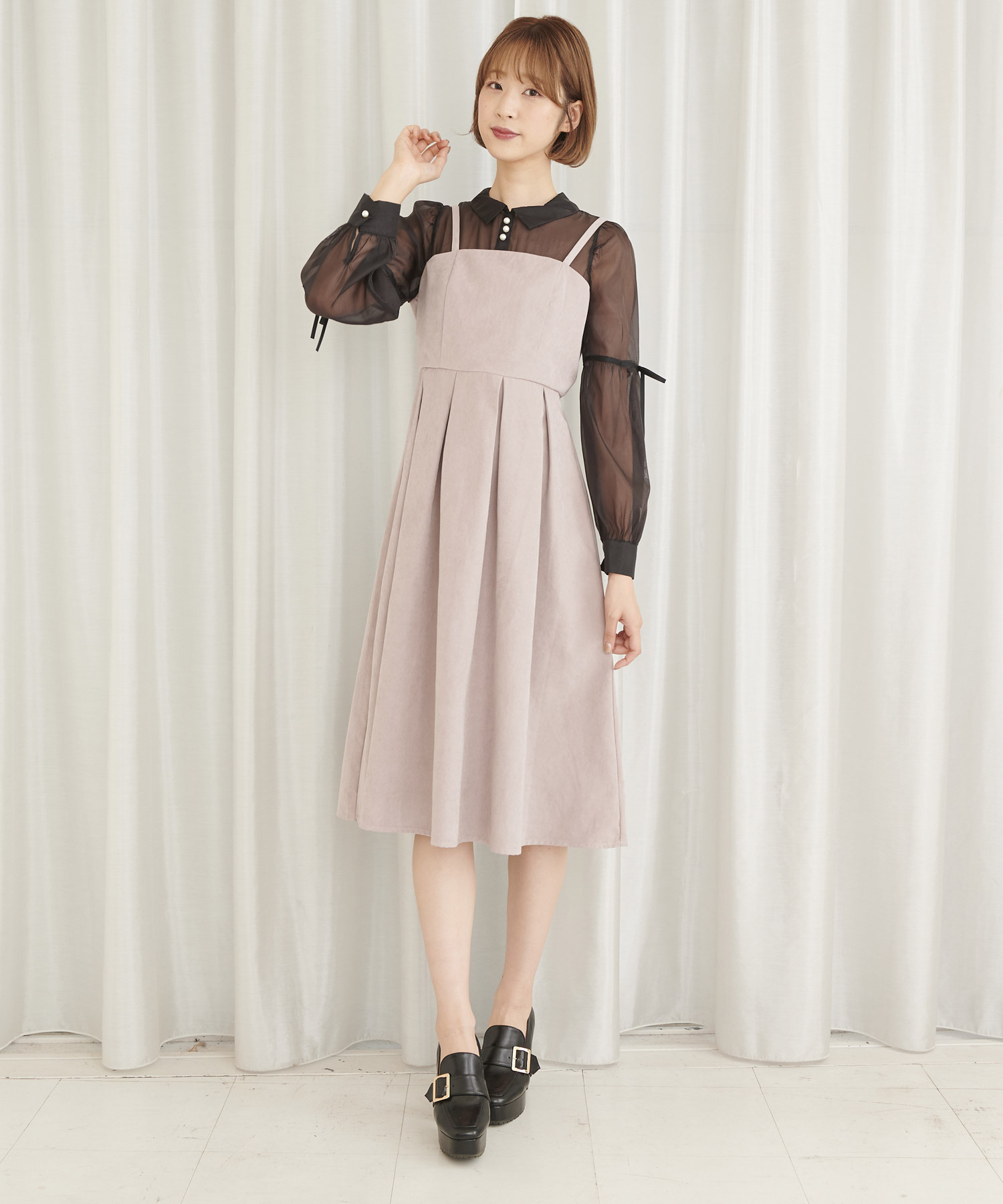 スイッチングフレアワンピース Titty Co Titty Co Online Store ティティーアンドコーオンラインストア