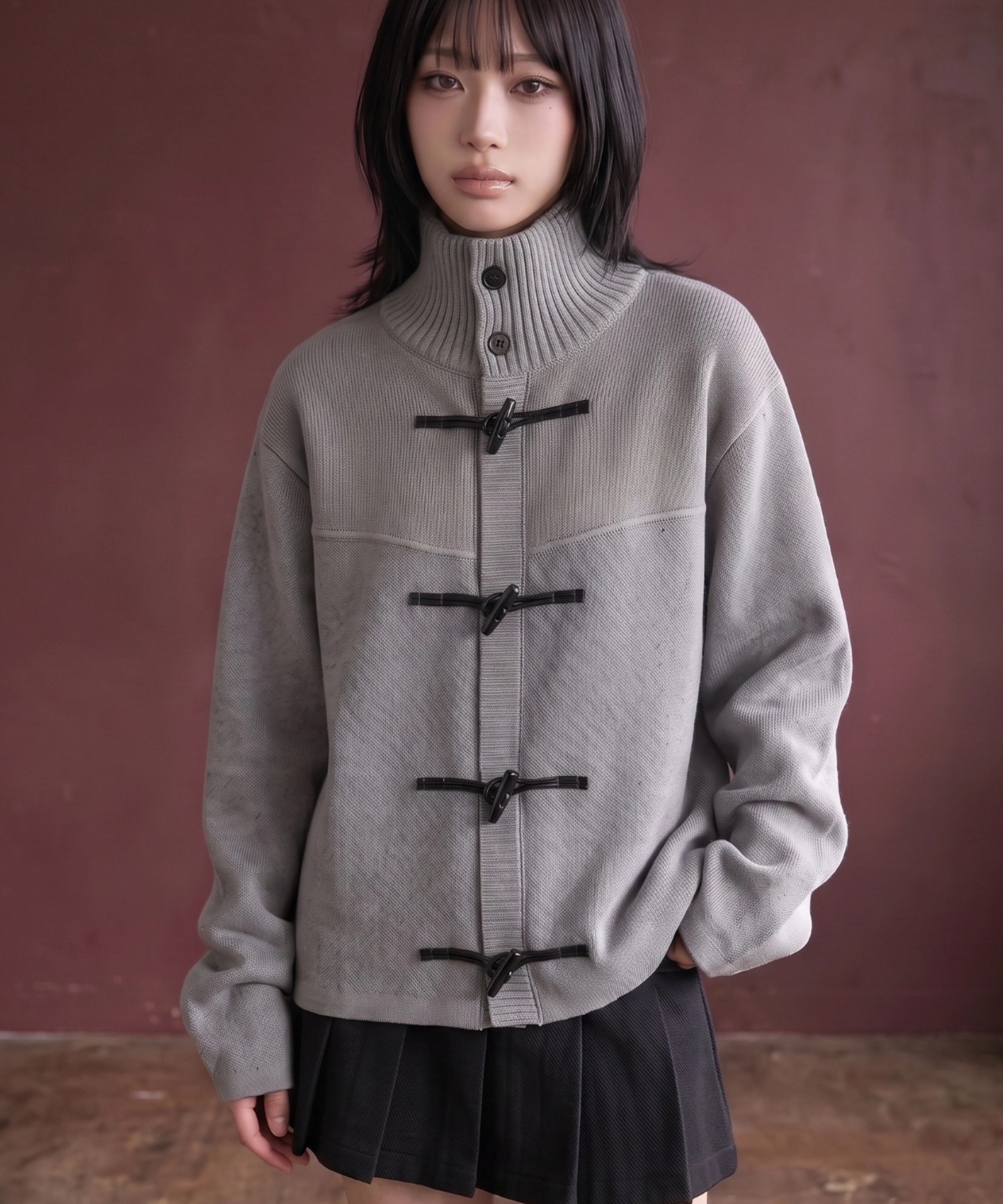 最終値下げanderssonbell ニット　カーディガン 22aw Openyard/オープンヤード』TOGGLE KNIT CARDIGAN/トグルニット