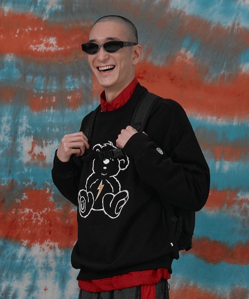 A´GEM/9 × .kom『ISTKUNST/イストクンスト』THUNDER BEAR SWEATSHIRTS