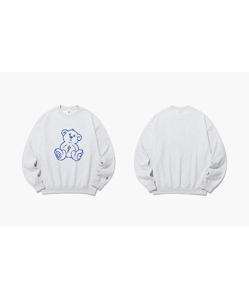 A'GEM/9 × .kom『ISTKUNST/イストクンスト』THUNDER BEAR SWEATSHIRTS