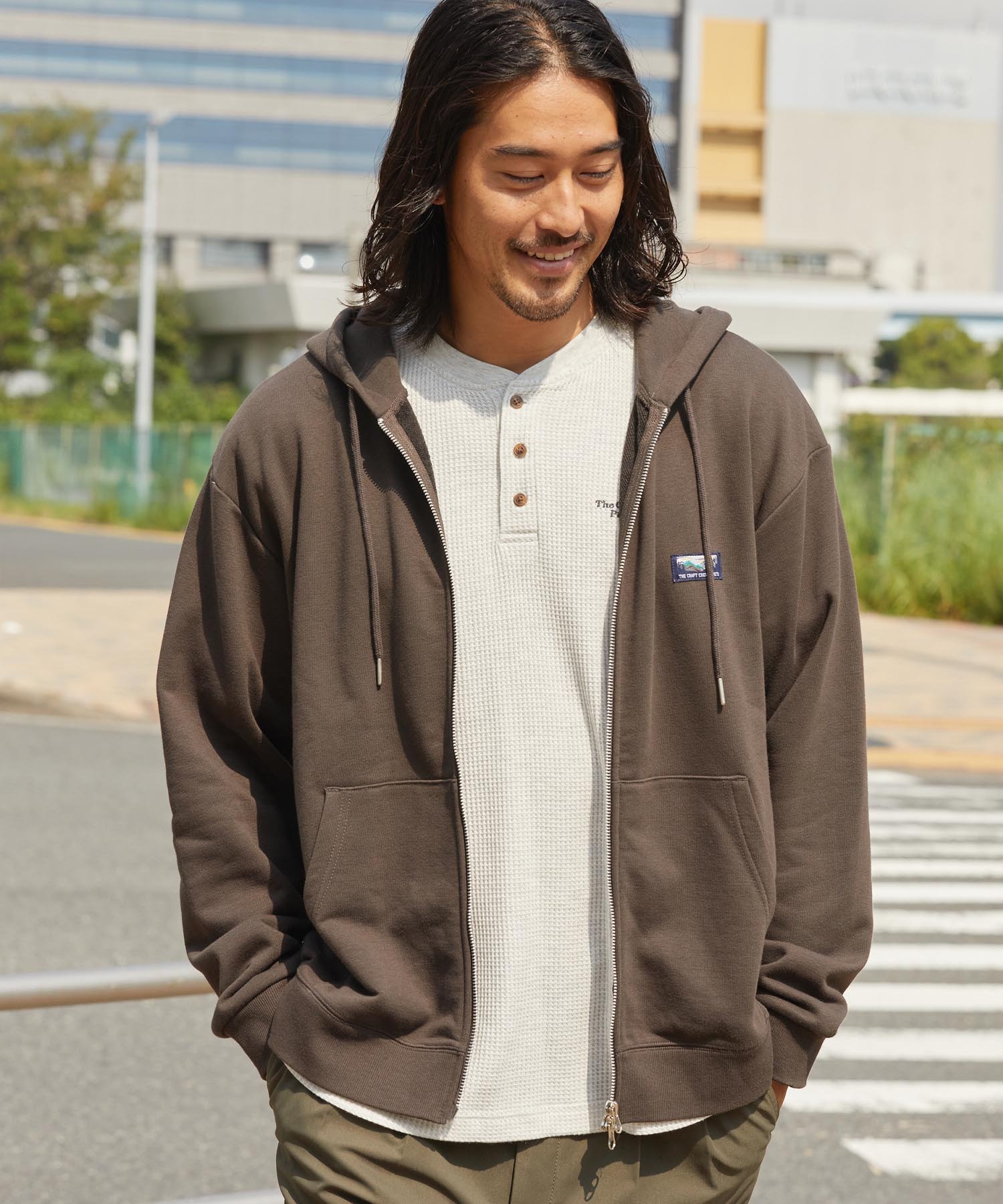 セットアップ対応】12ozヘビーウェイト ダブルジップ裏毛スウェット