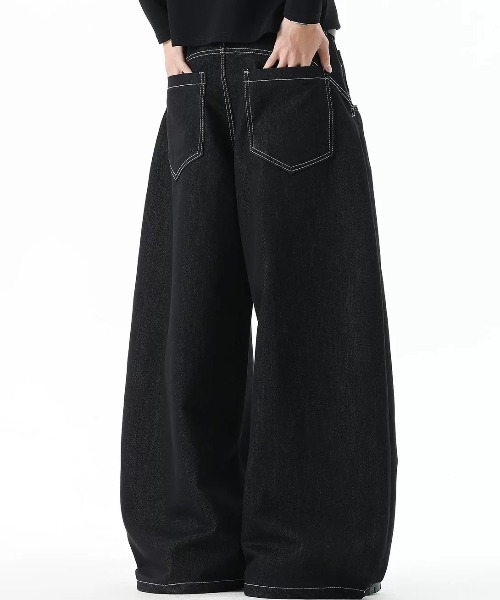 A'GEM/9 × .kom 『A'gem/エージェム』Fireman Hook Balloon Wide Denim