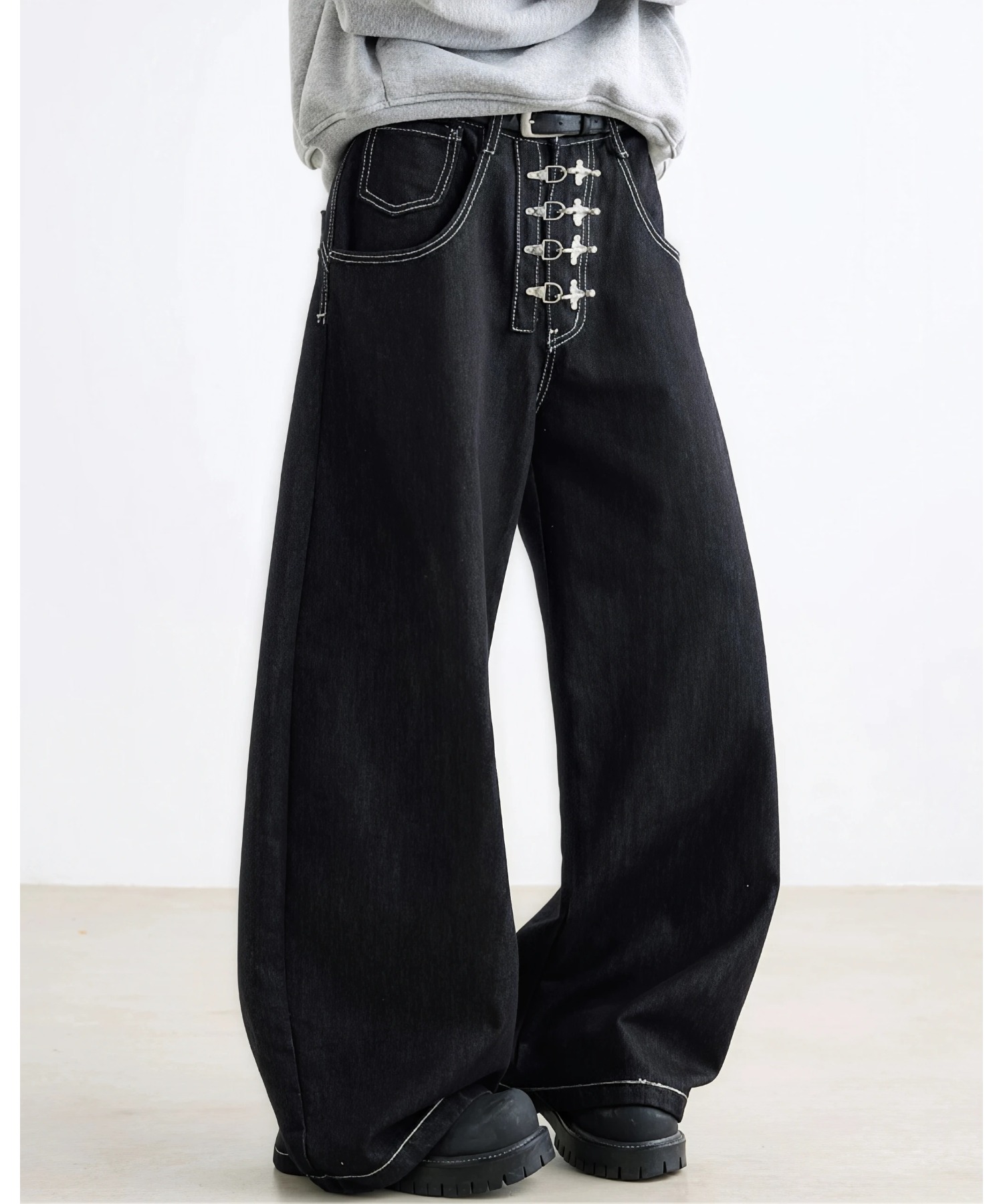 A'GEM/9 × .kom 『A'gem/エージェム』Fireman Hook Balloon Wide Denim