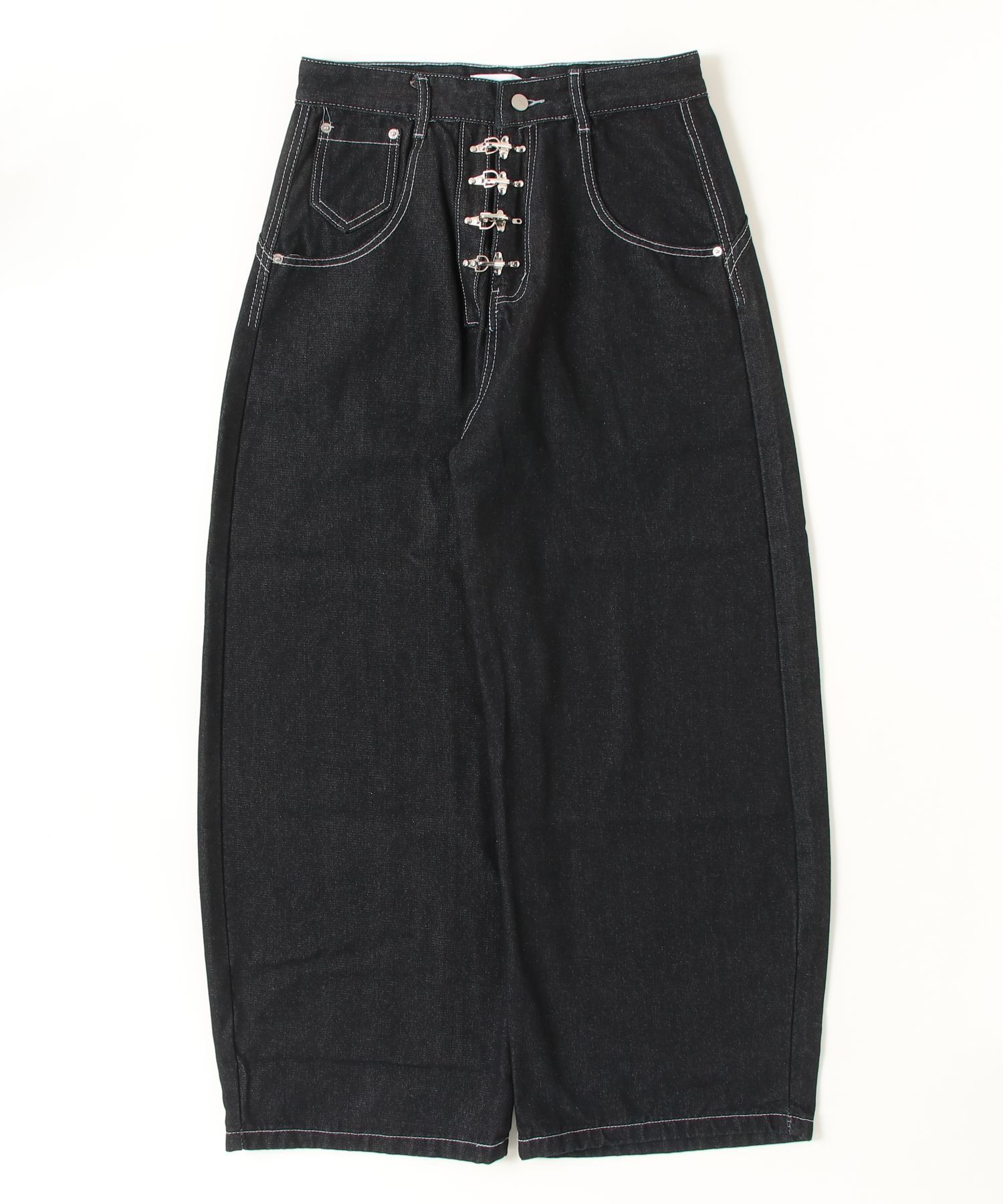 90s ALIEN WORKSHOP ブラックデニム ワイド　ハーフパンツ 36 $_57.JPG?set_id=8800005007