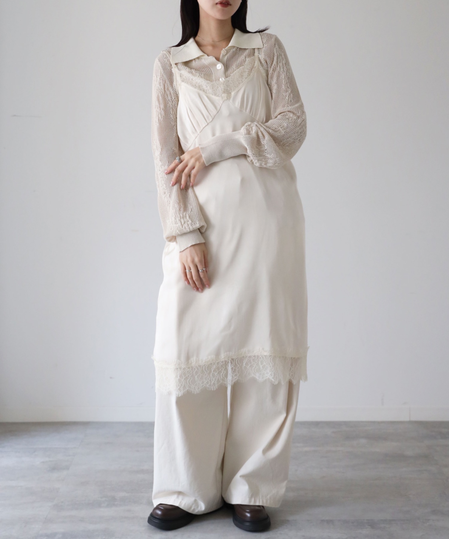 model：164cm. 着用サイズ：FREE