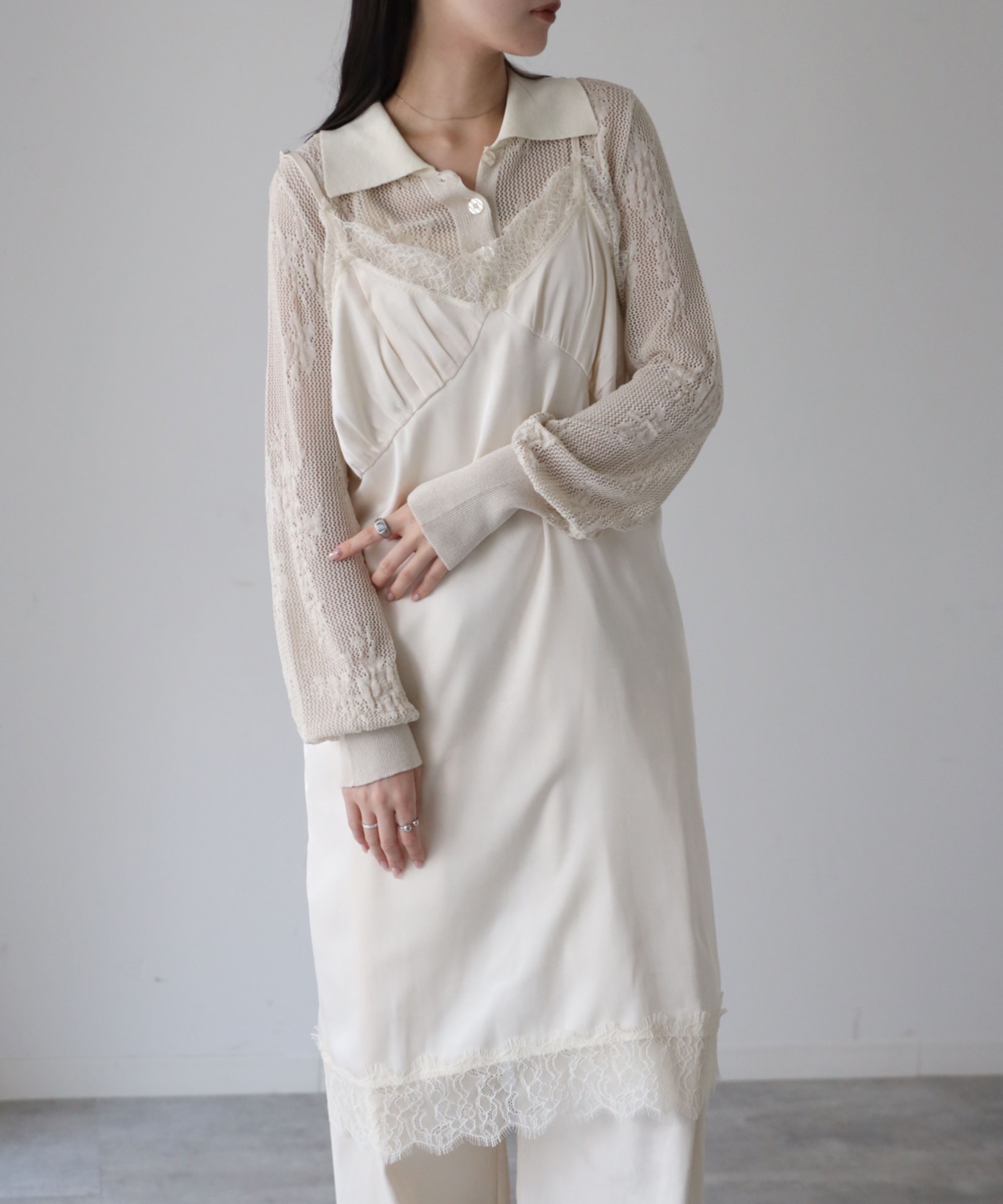model：164cm. 着用サイズ：FREE