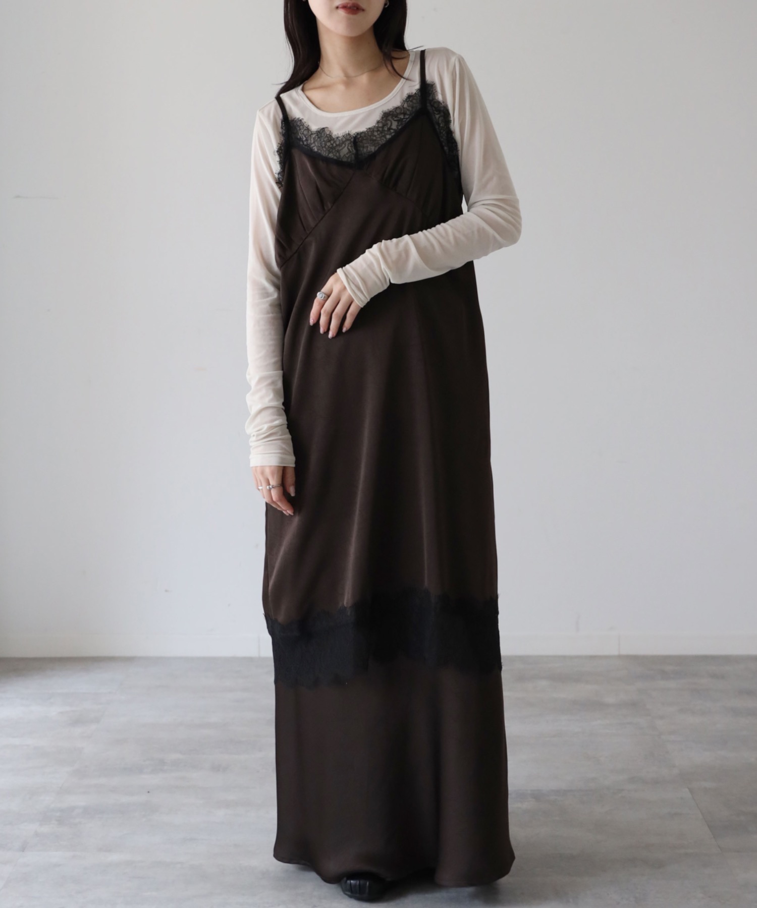 model：164cm. 着用サイズ：FREE