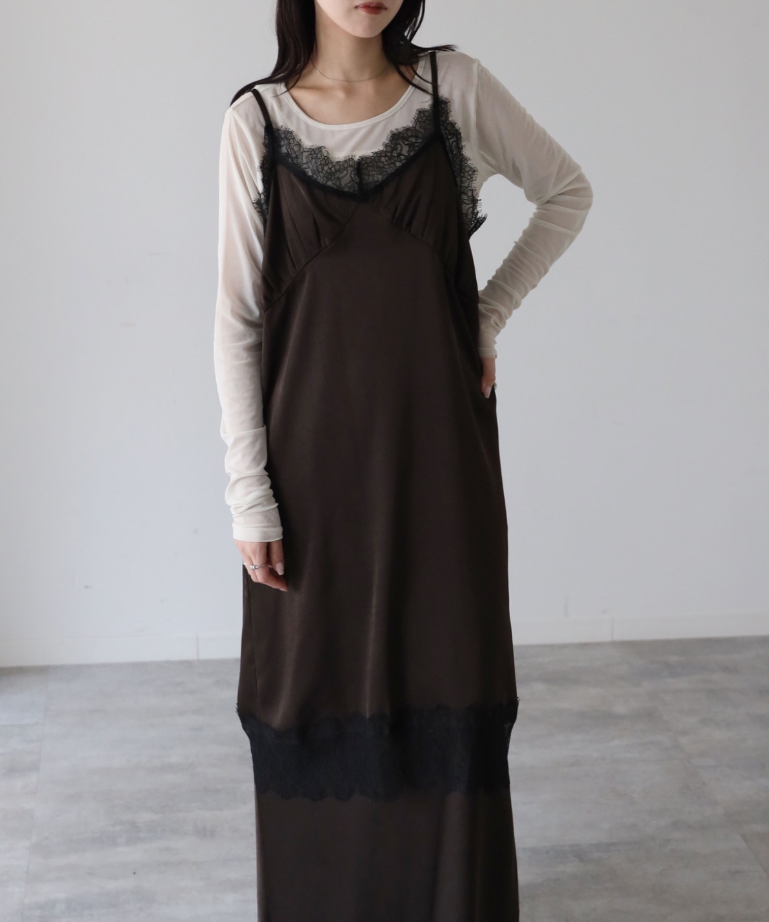 model：164cm. 着用サイズ：FREE