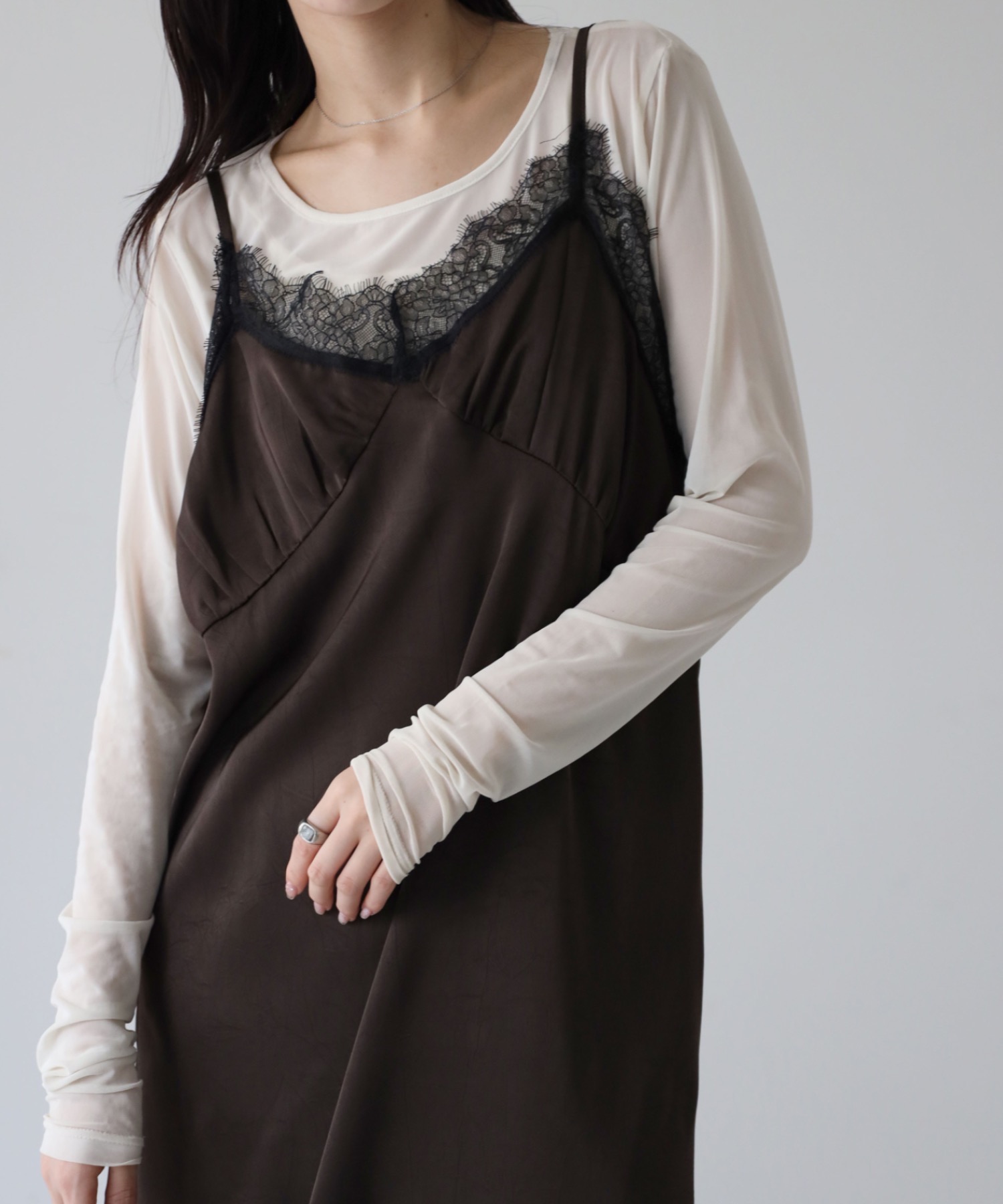 model：164cm. 着用サイズ：FREE