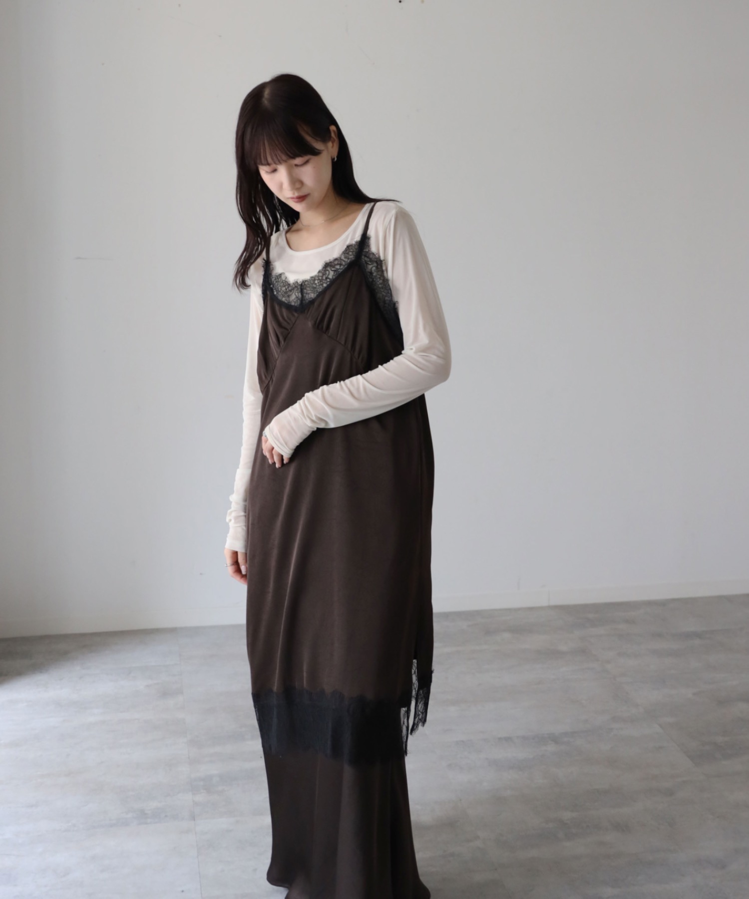 model：164cm. 着用サイズ：FREE
