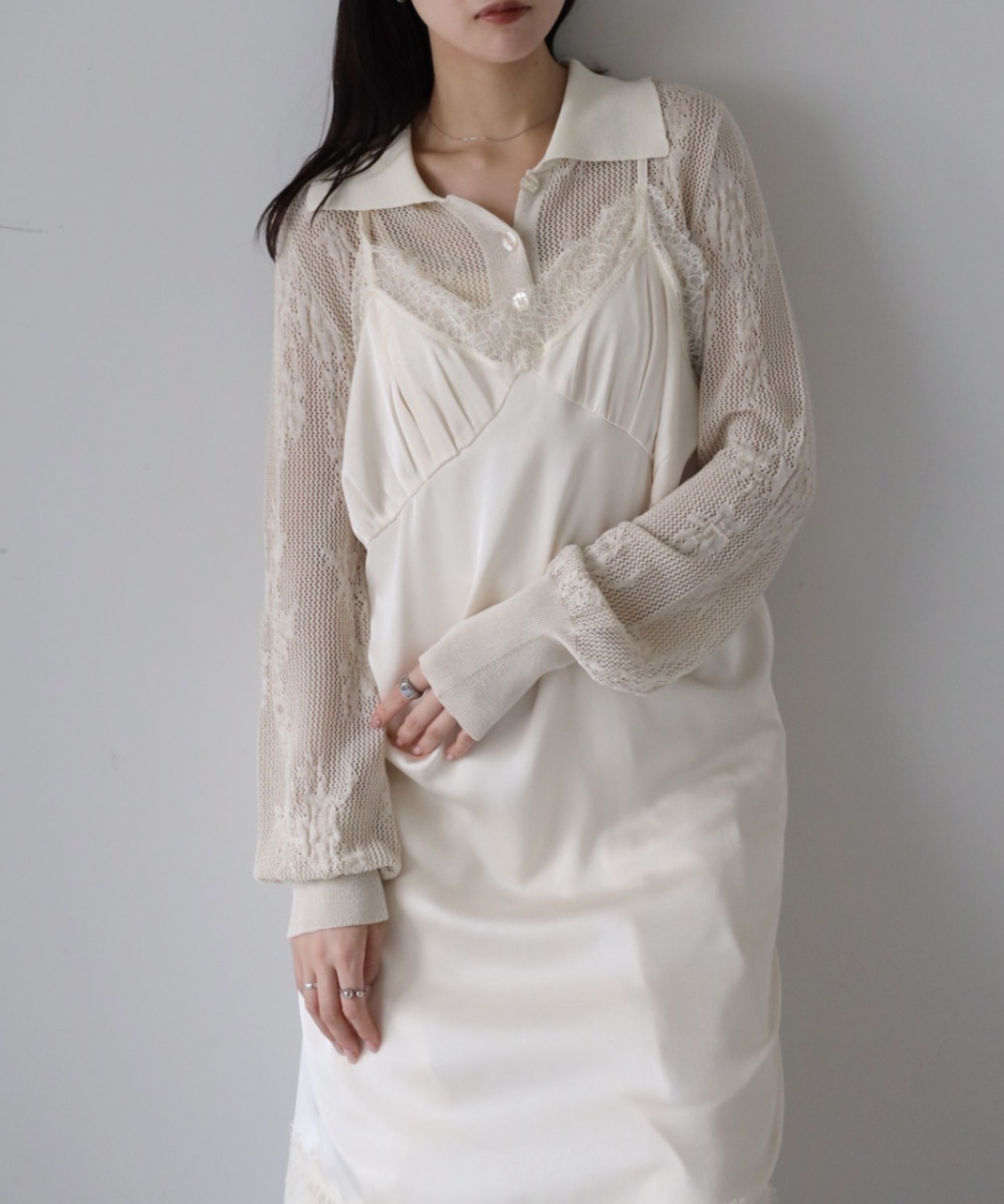 model：164cm. 着用サイズ：FREE