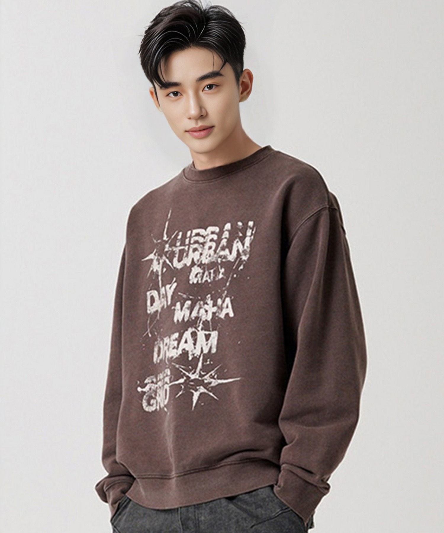 トレーナー スウェット 「mahagrid/マハグリッド」 URBAN PIGMENT SWEATSHIRT/アーバン ピグメント スウェットシャツ mahagrid/マハグリッド』 URBAN PIGMENT SWEATSHIRT/アーバン