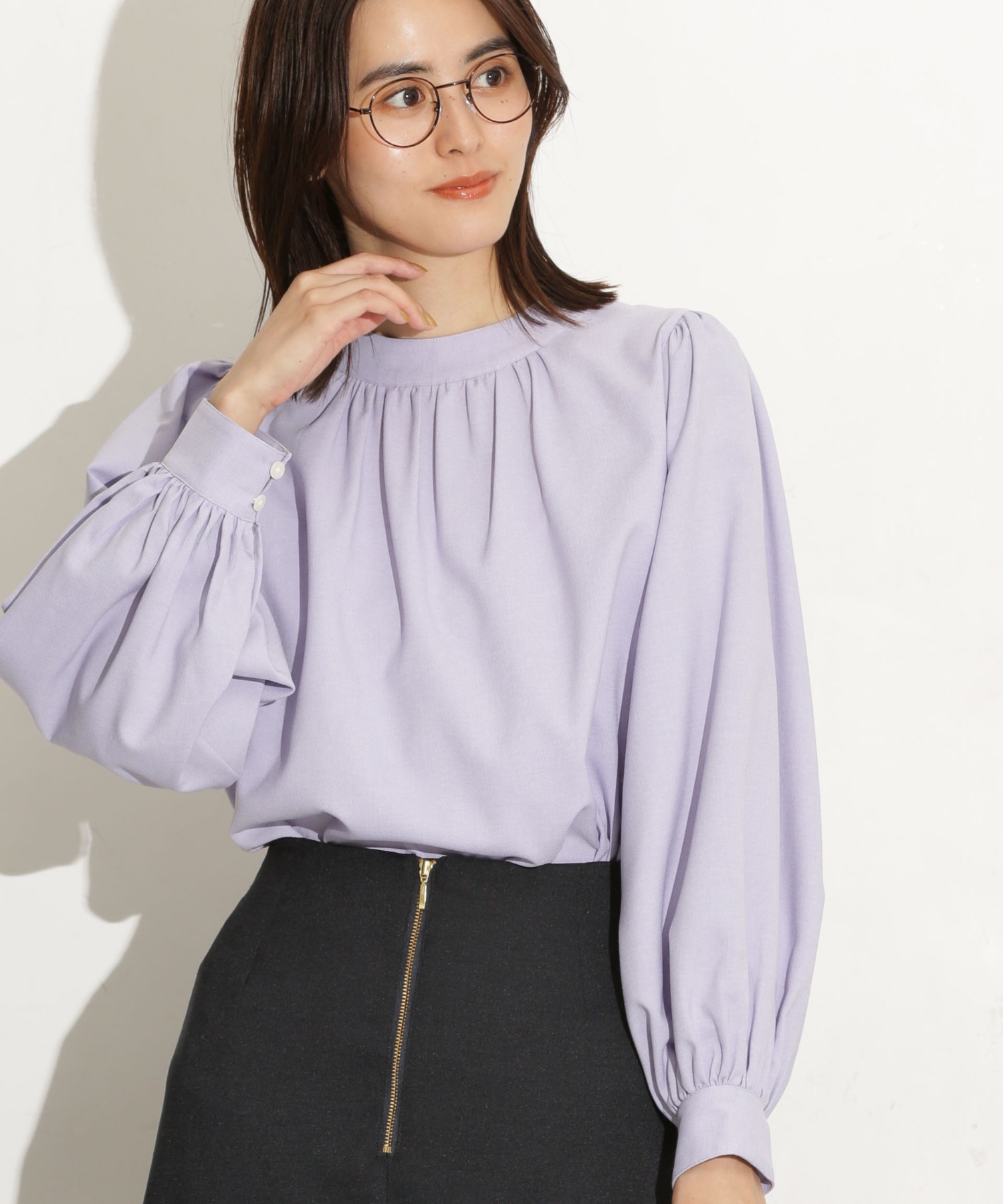 前後2Way ボリュームスリーブブラウス