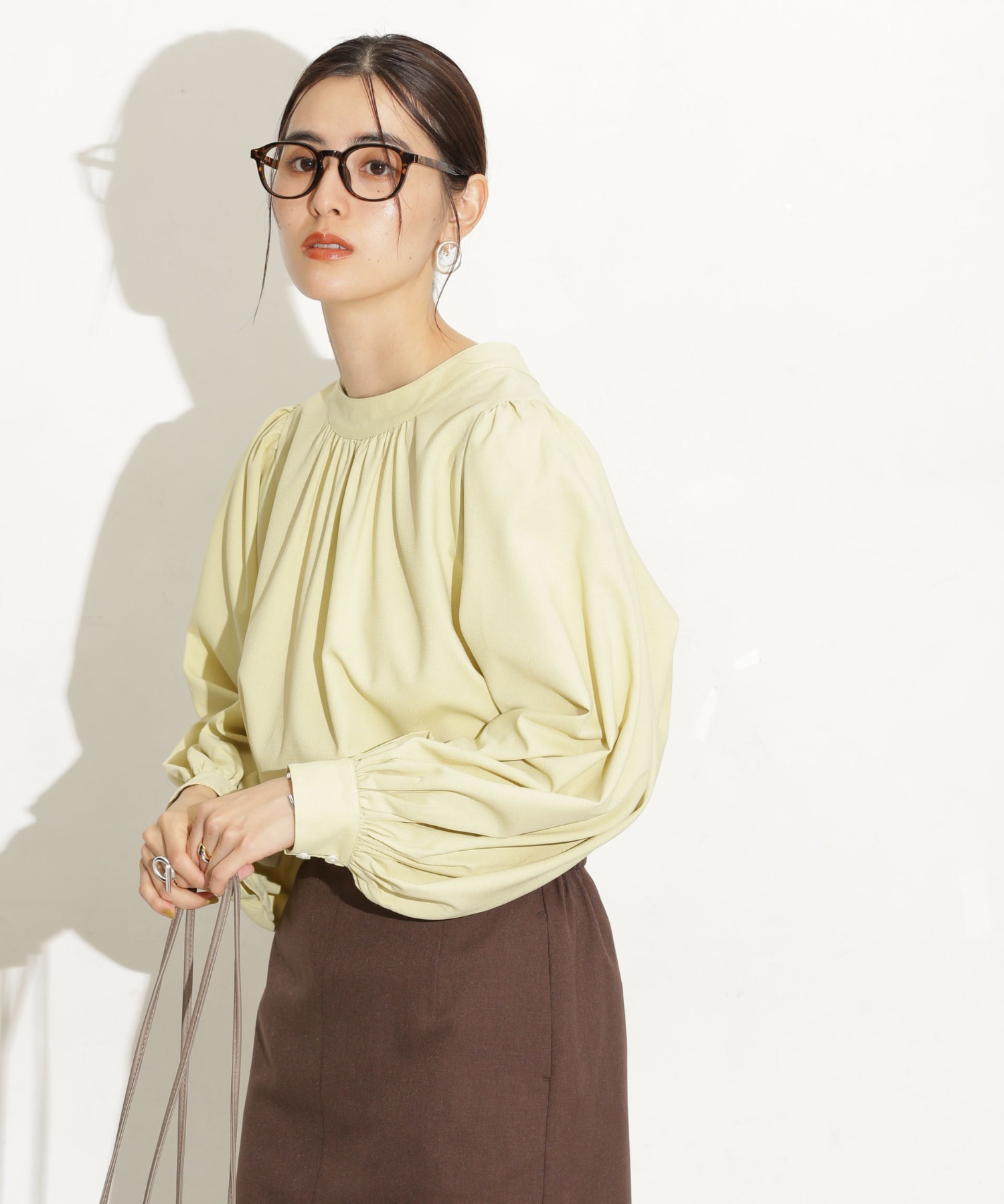 前後2Way ボリュームスリーブブラウス