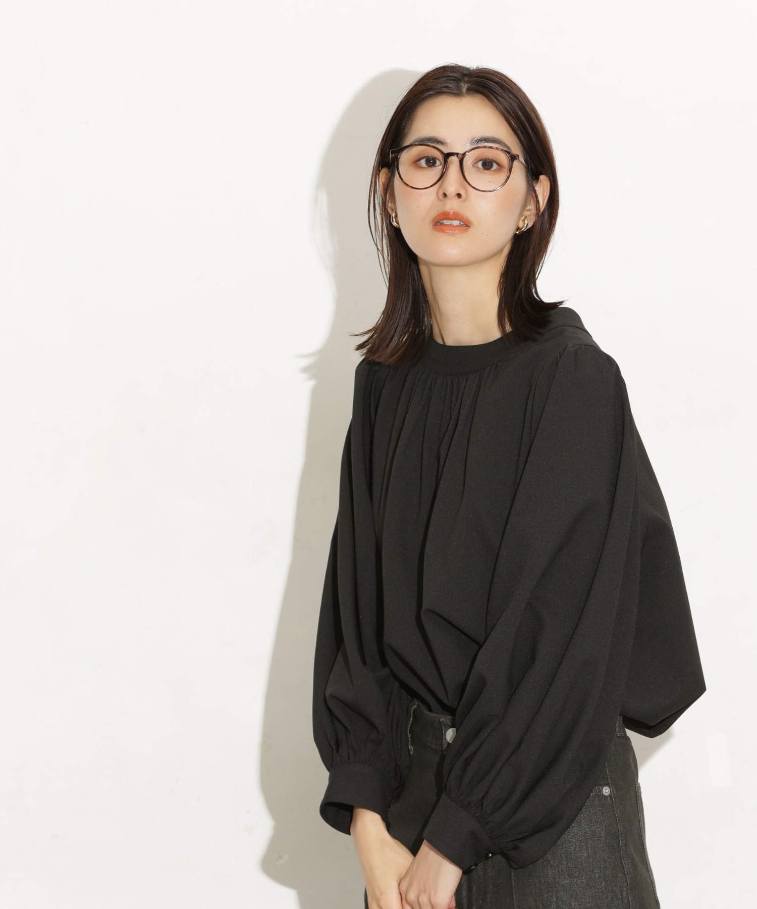 前後2Way ボリュームスリーブブラウス