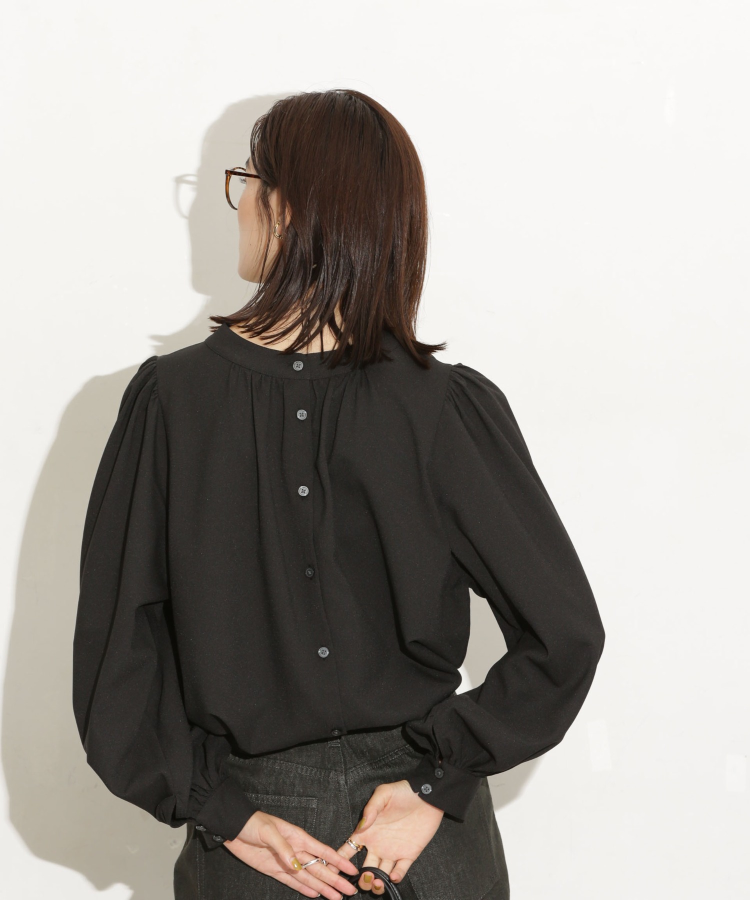 前後2Way ボリュームスリーブブラウス