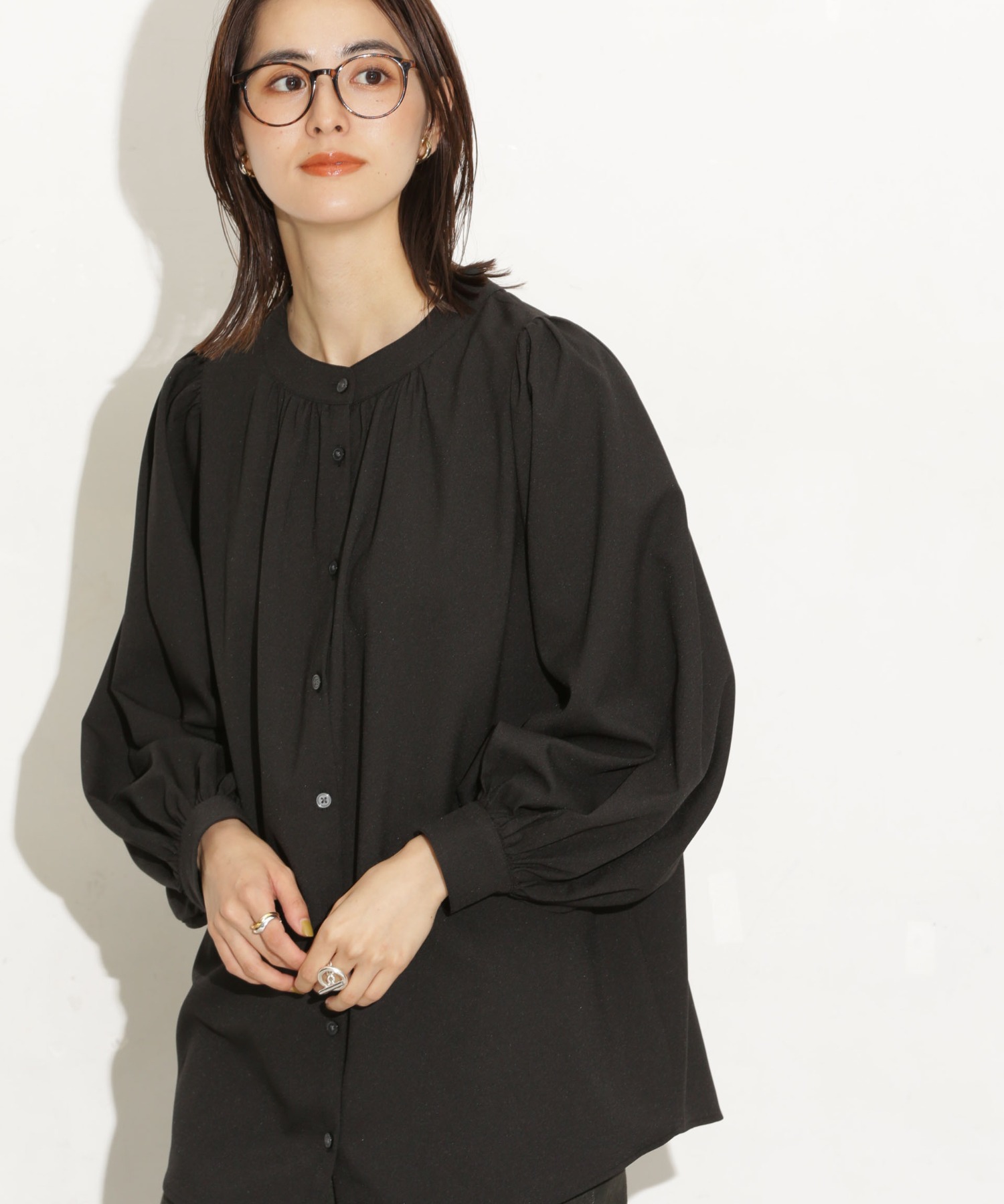 前後2Way ボリュームスリーブブラウス