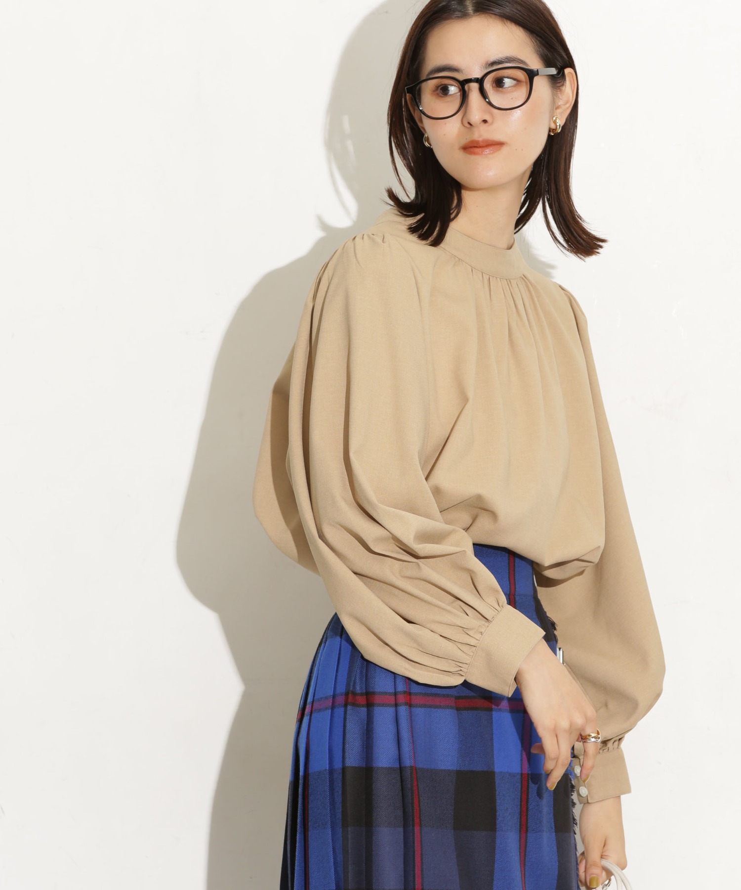 前後2Way ボリュームスリーブブラウス