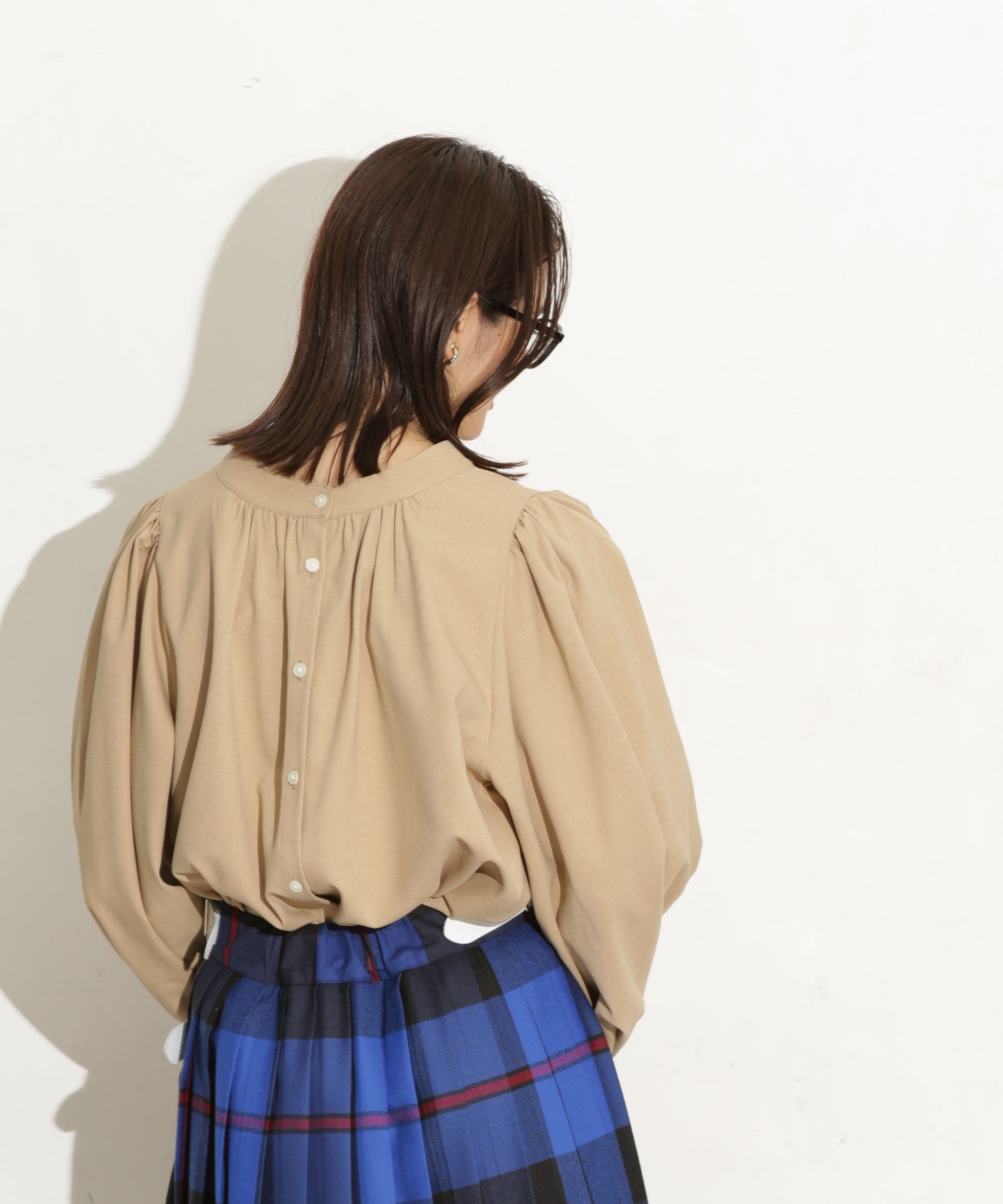 前後2Way ボリュームスリーブブラウス