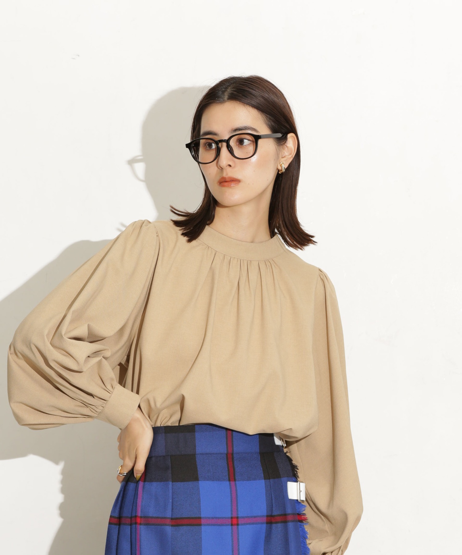 前後2Way ボリュームスリーブブラウス