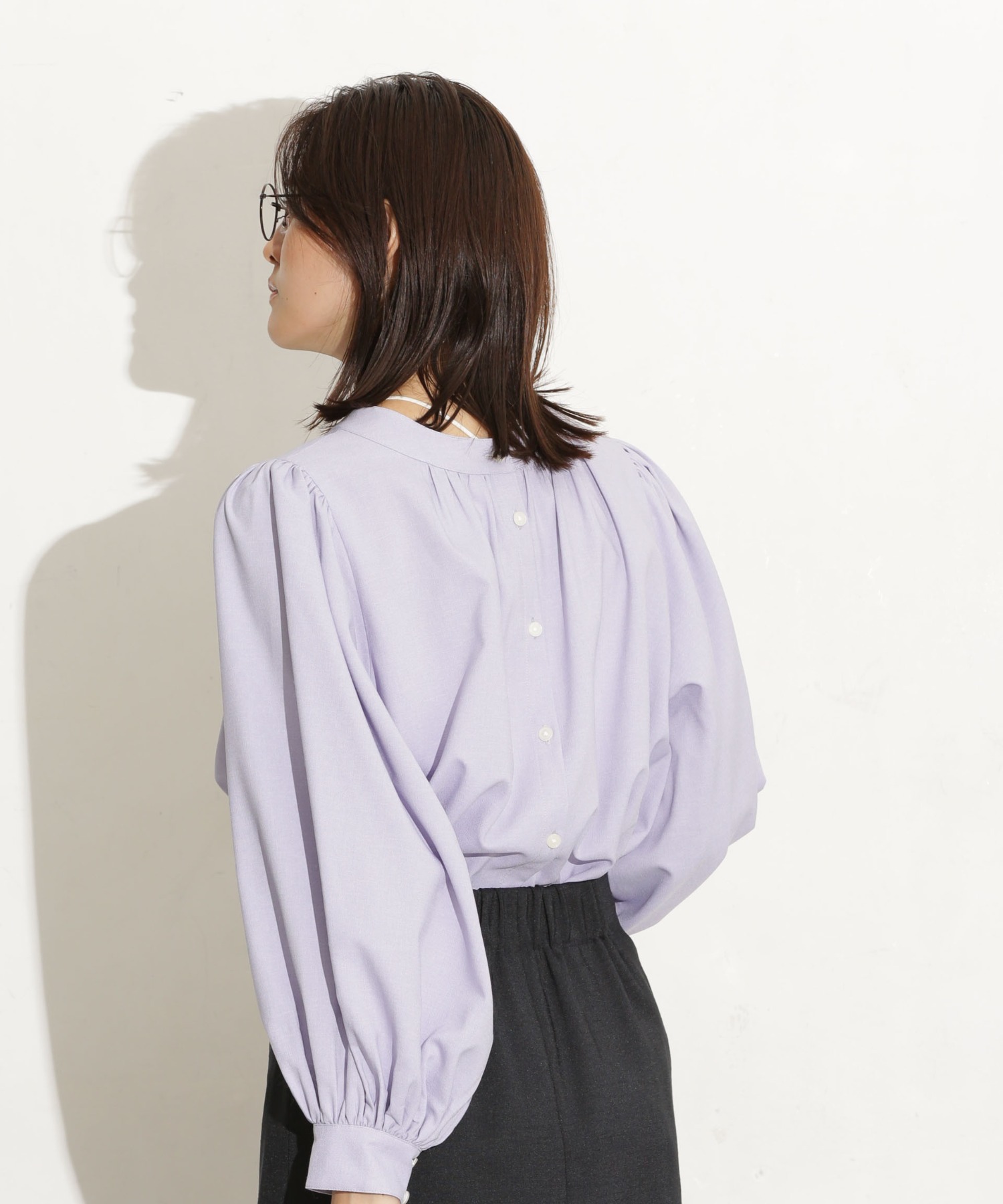 前後2Way ボリュームスリーブブラウス
