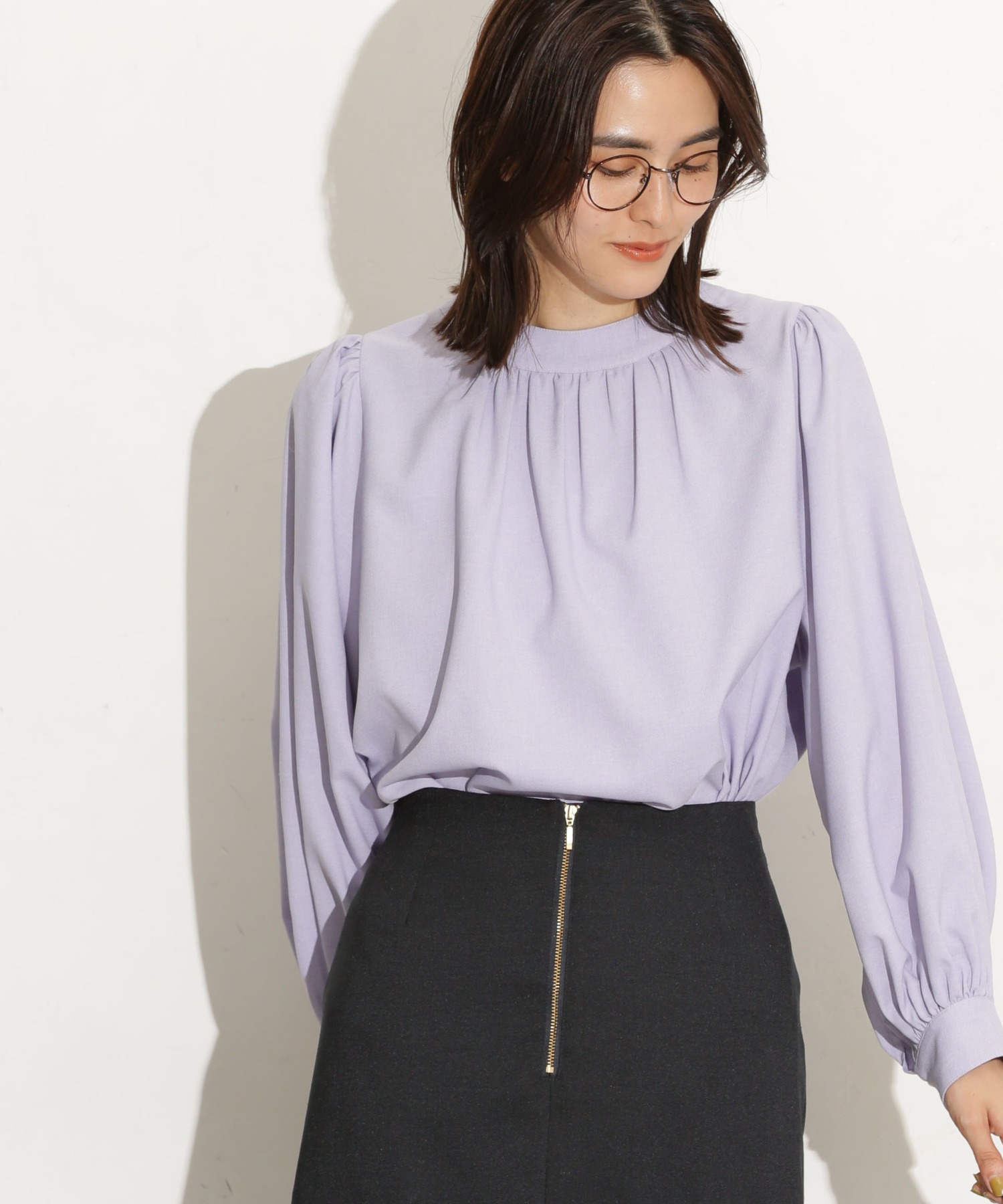 前後2Way ボリュームスリーブブラウス