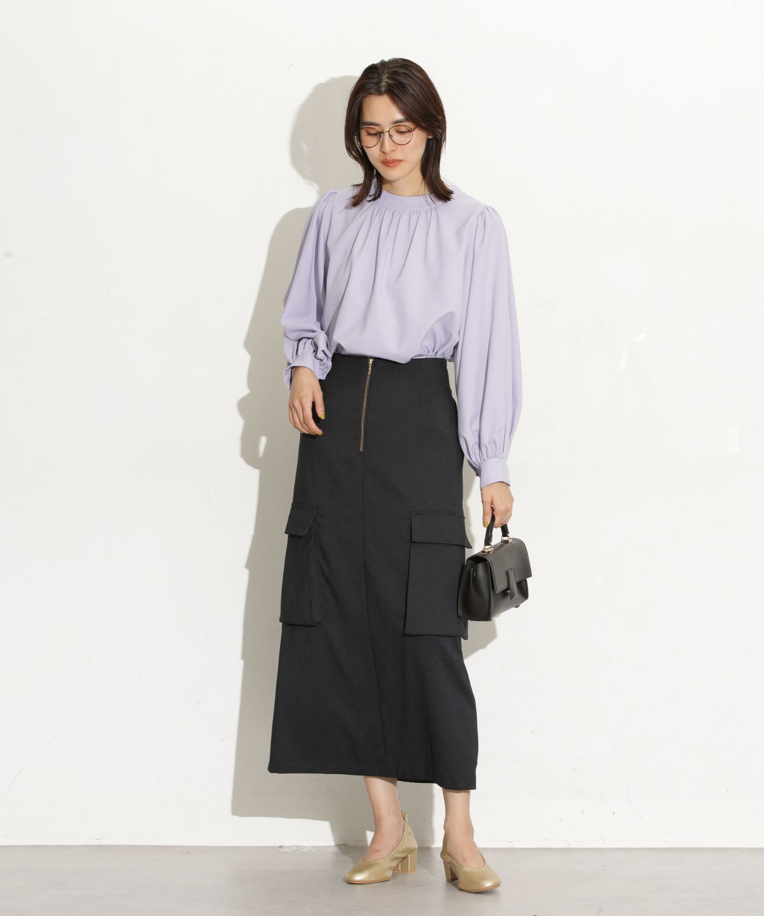 前後2Way ボリュームスリーブブラウス