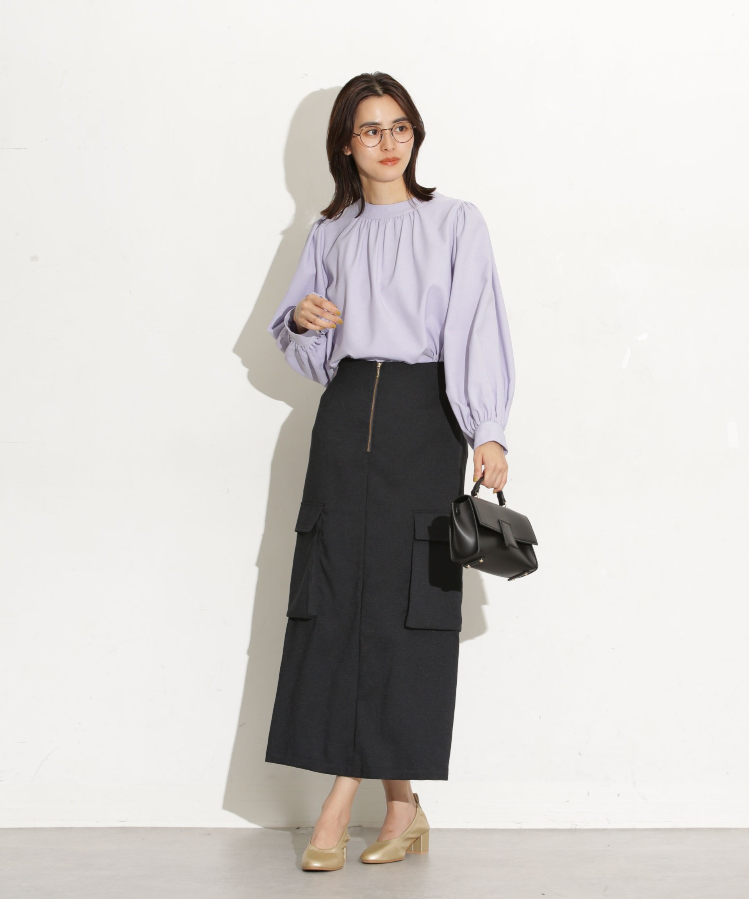 前後2Way ボリュームスリーブブラウス