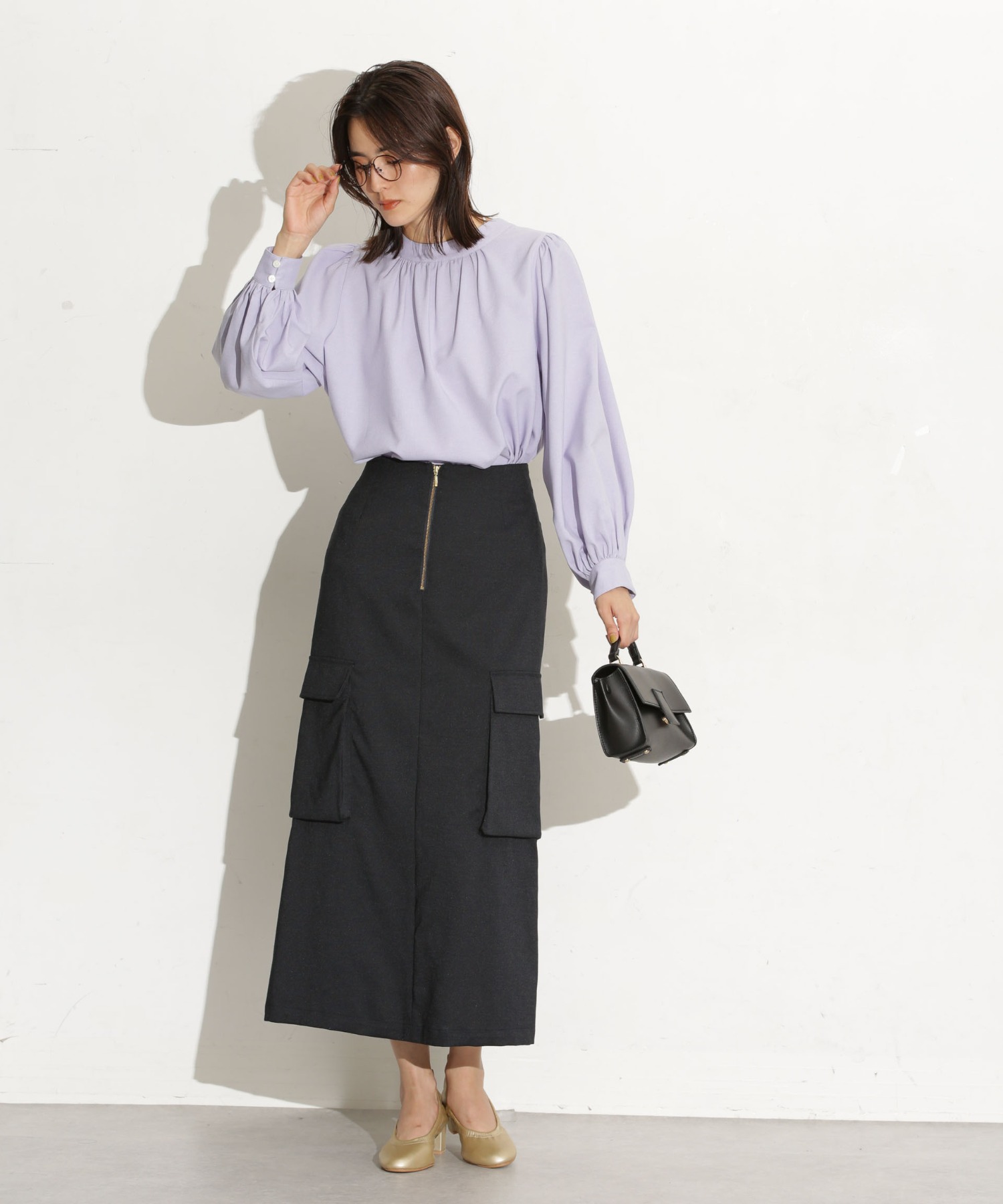 前後2Way ボリュームスリーブブラウス