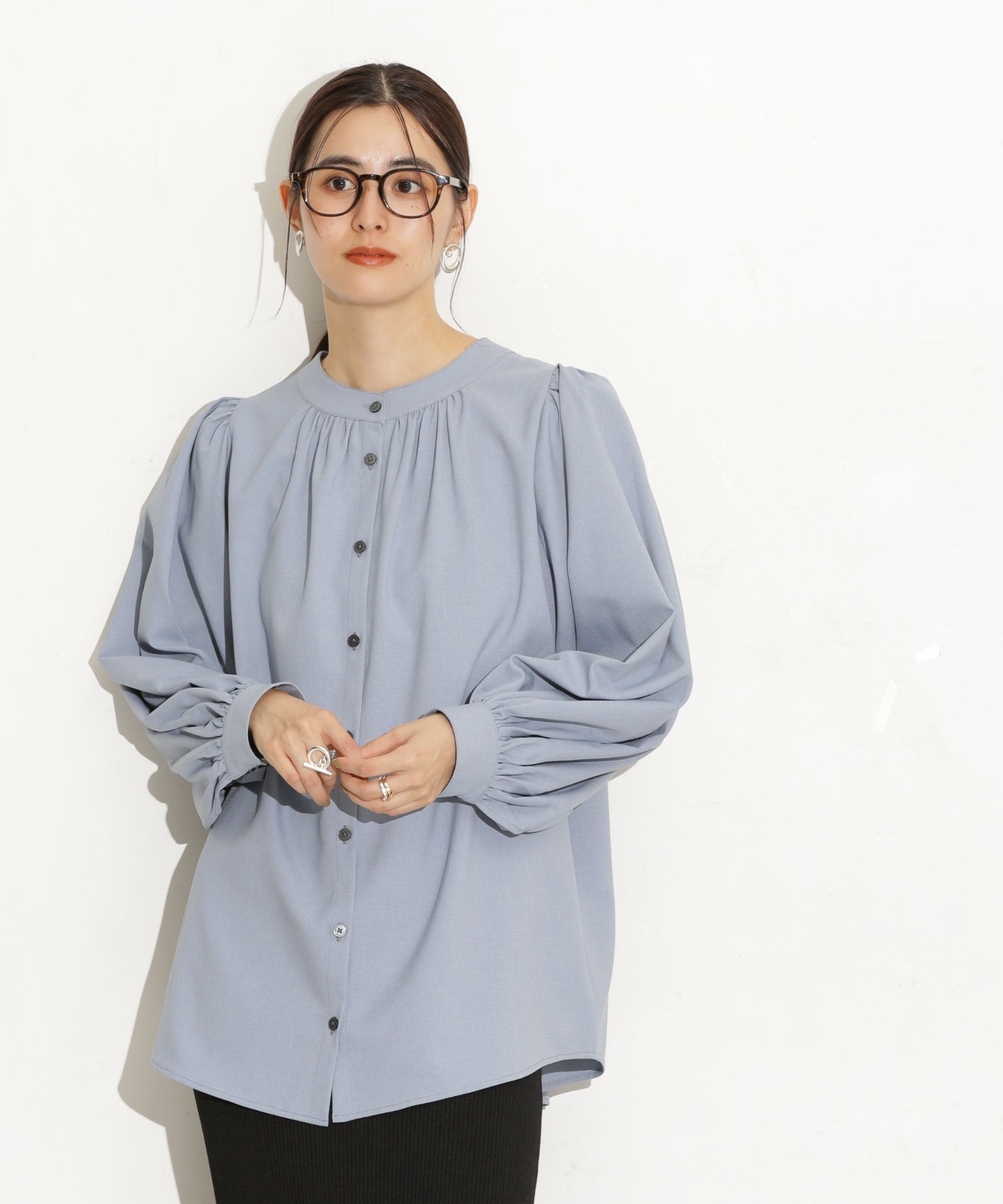 前後2Way ボリュームスリーブブラウス