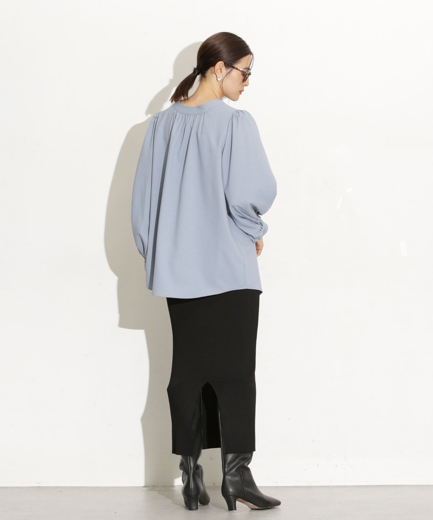 前後2Way ボリュームスリーブブラウス