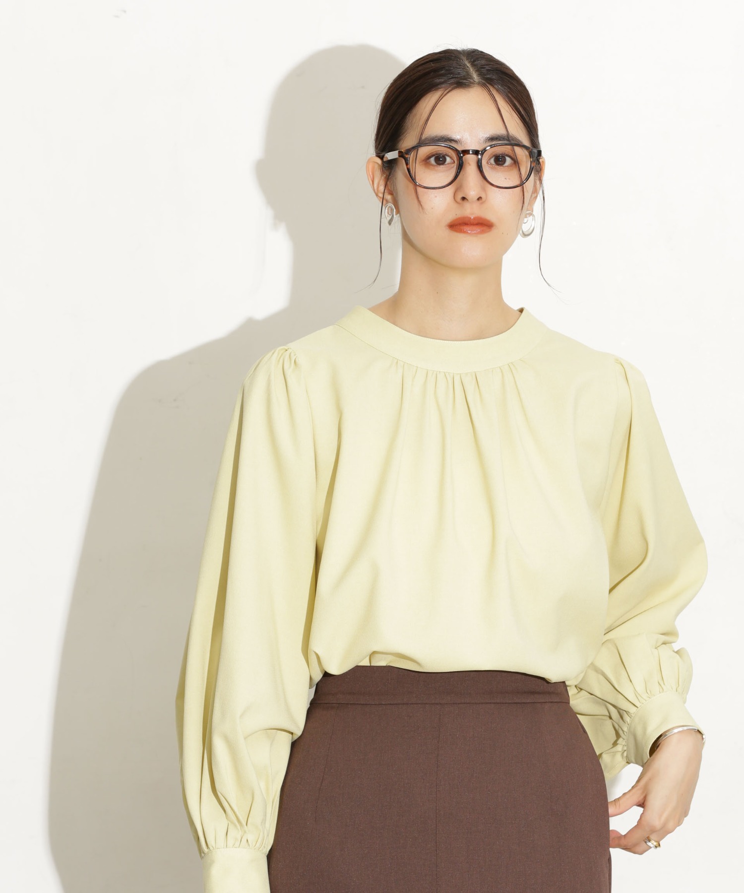 前後2Way ボリュームスリーブブラウス