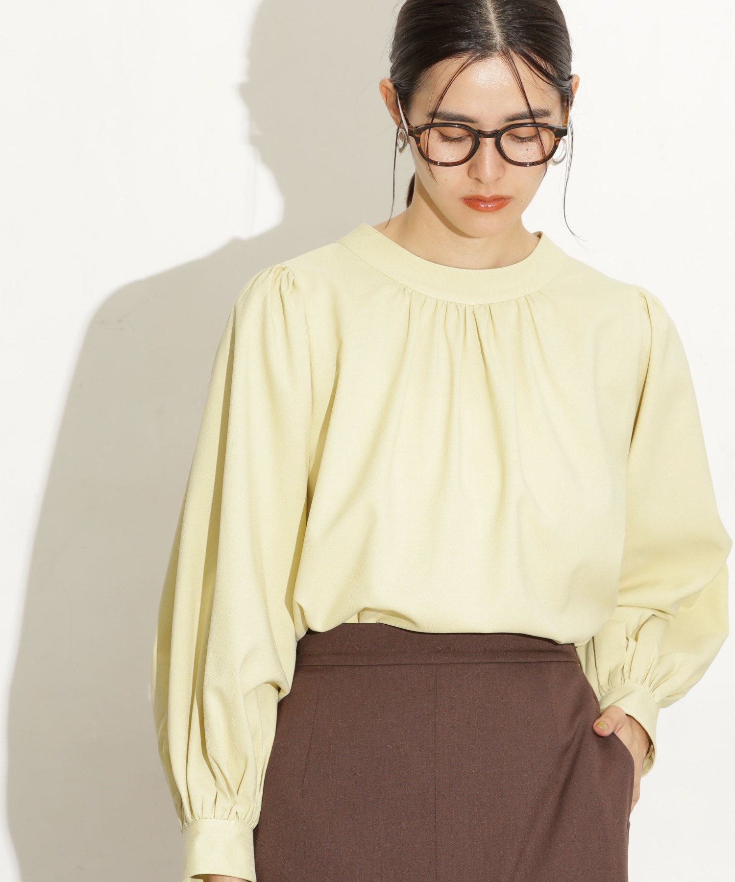 前後2Way ボリュームスリーブブラウス