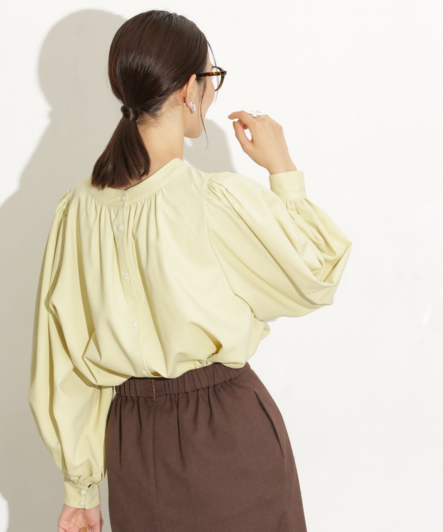 前後2Way ボリュームスリーブブラウス