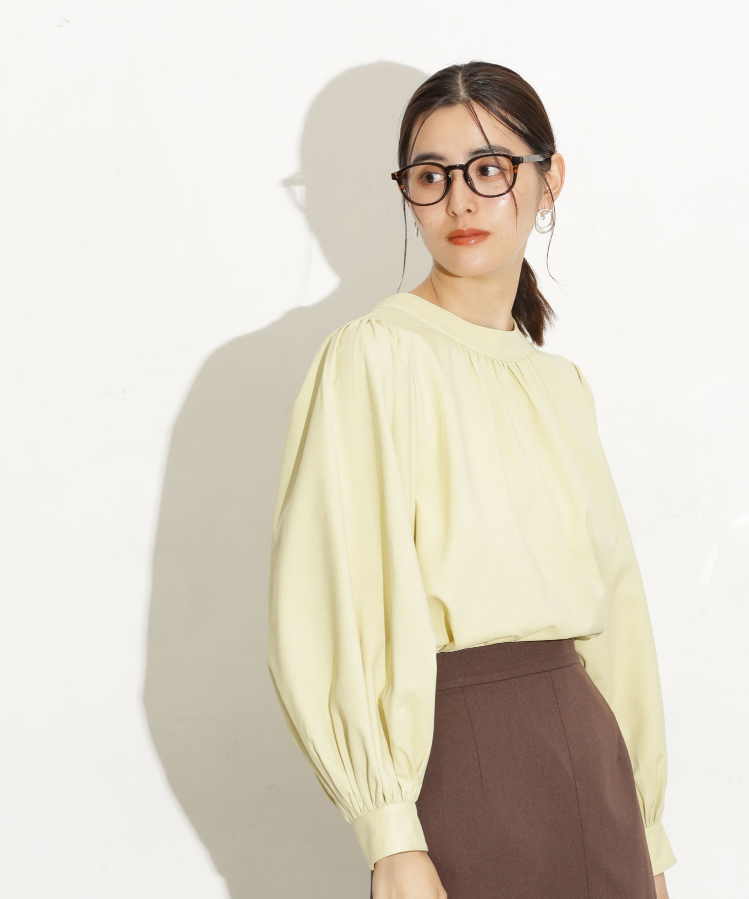 前後2Way ボリュームスリーブブラウス