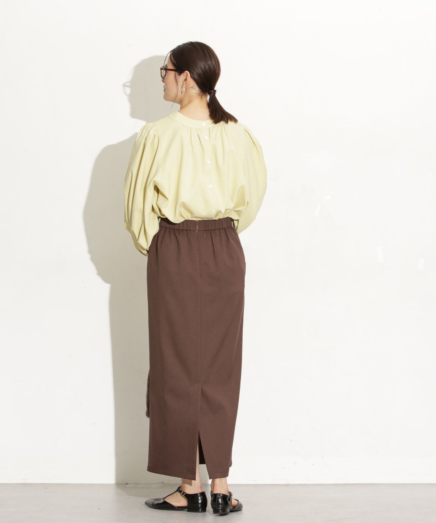 前後2Way ボリュームスリーブブラウス