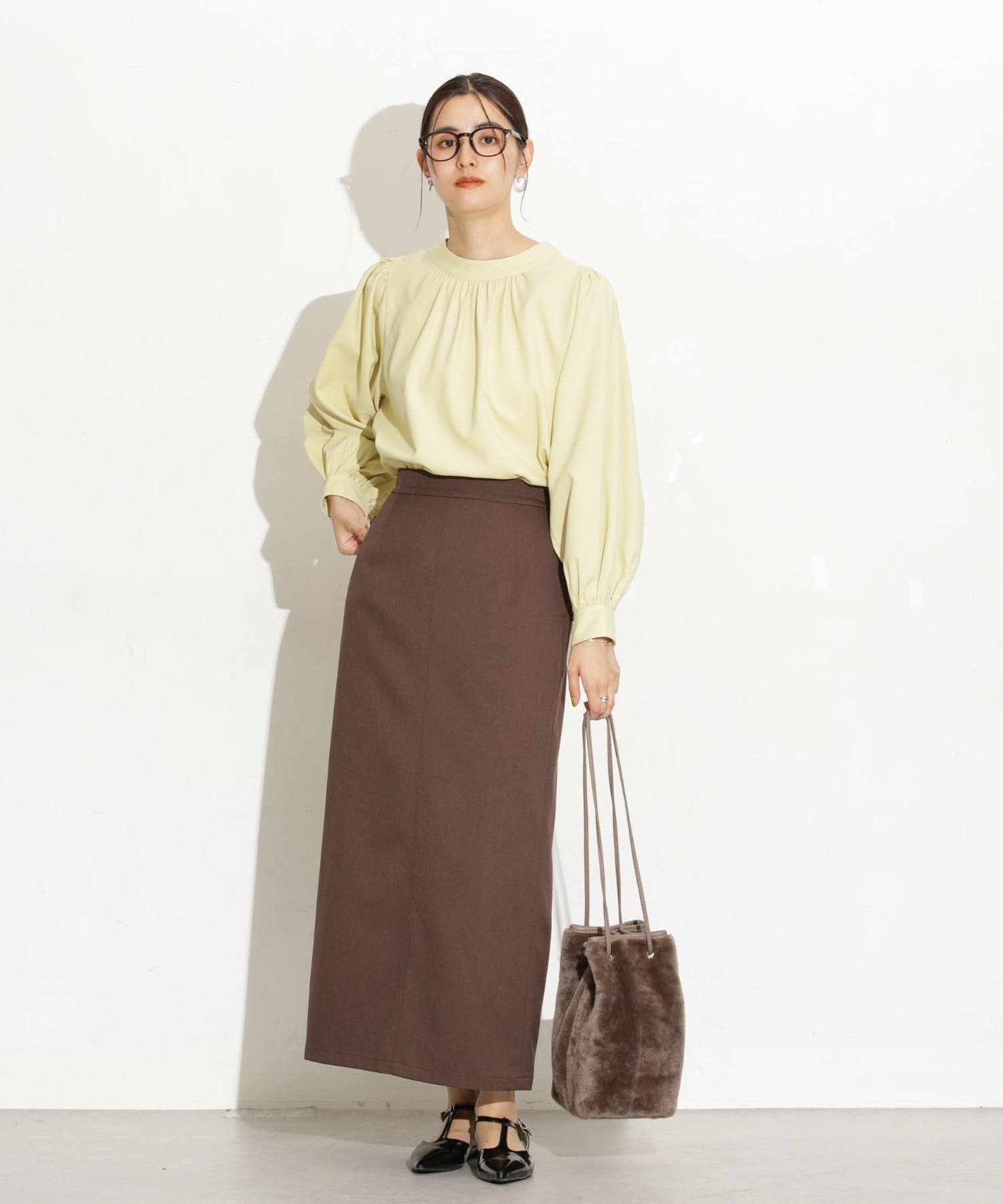 前後2Way ボリュームスリーブブラウス