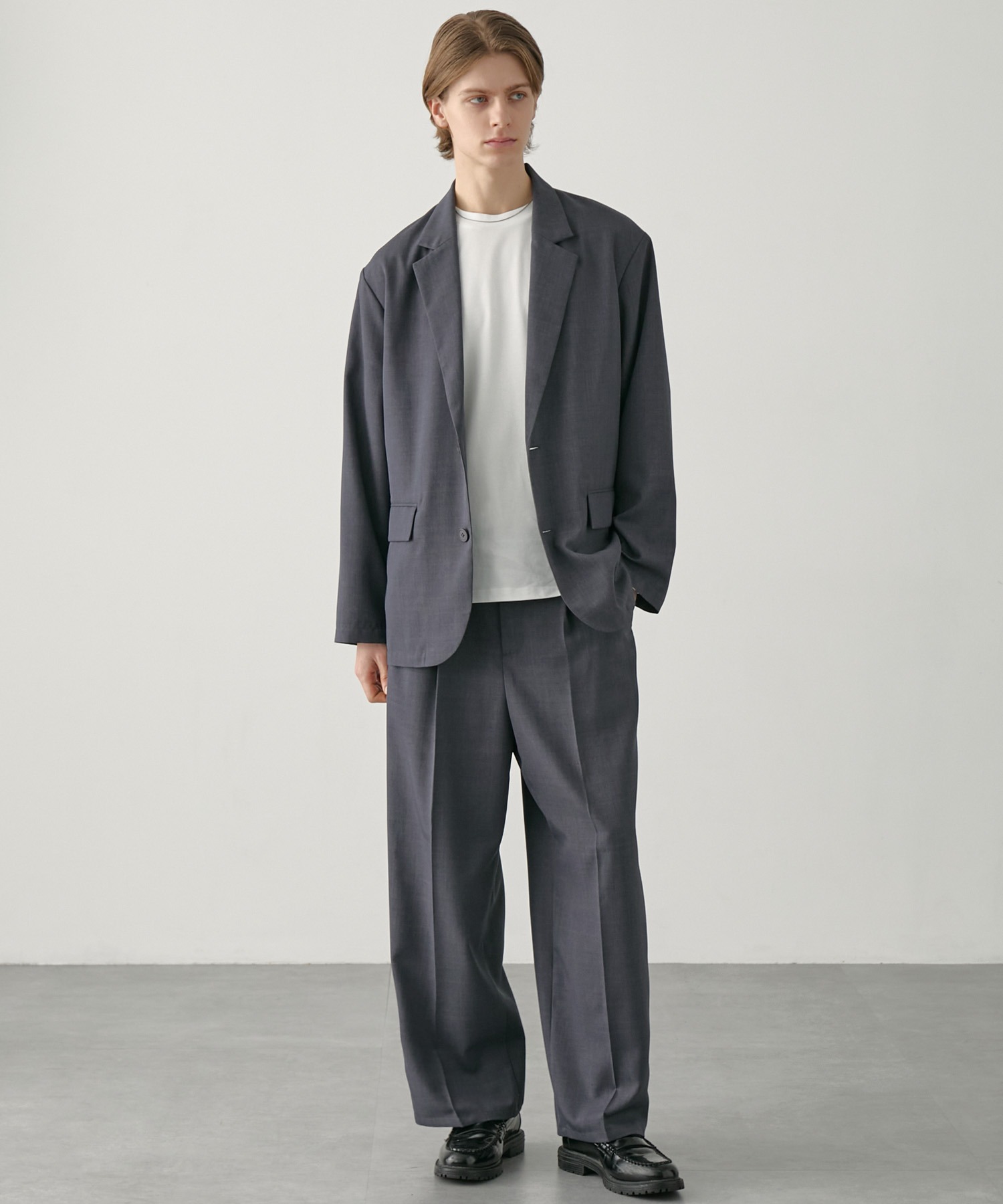 【LT.GRAY】<ASTRAET>コットン ツイル ネクタイシャツ Lacoste Men`s Oversized Flannel Overshirt CH3466 | Lacoste