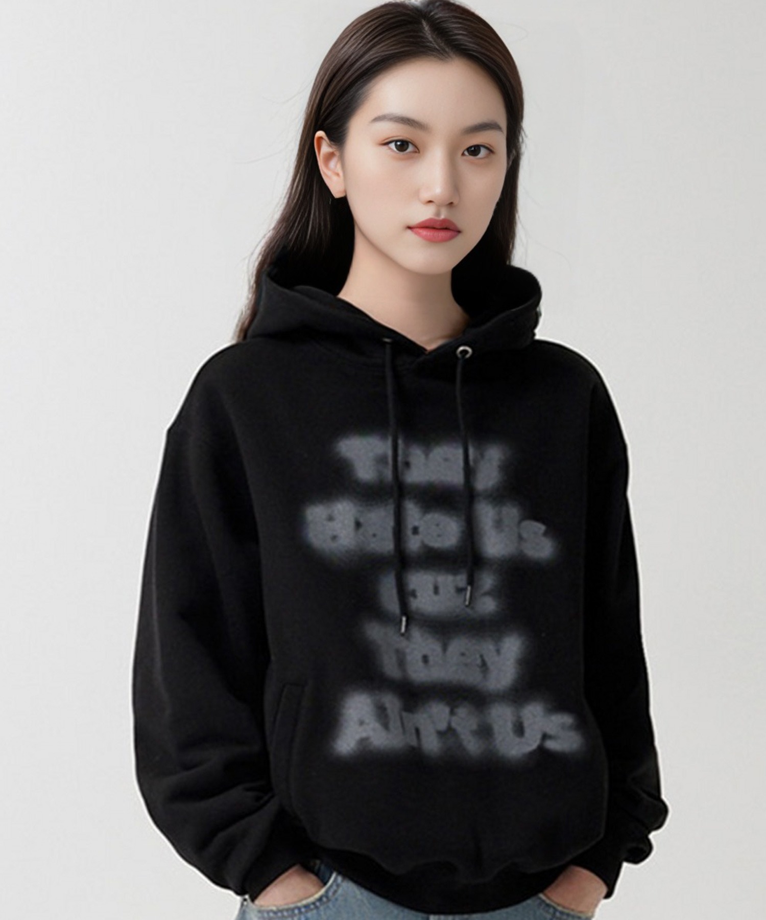パーカー 「mahagrid/マハグリッド」 AIN’T US BLUR HOODIE/エイント アス ブラー パーカー レディース メンズ mahagrid/マハグリッド』 AIN'T US BLUR HOODIE/エイント アス
