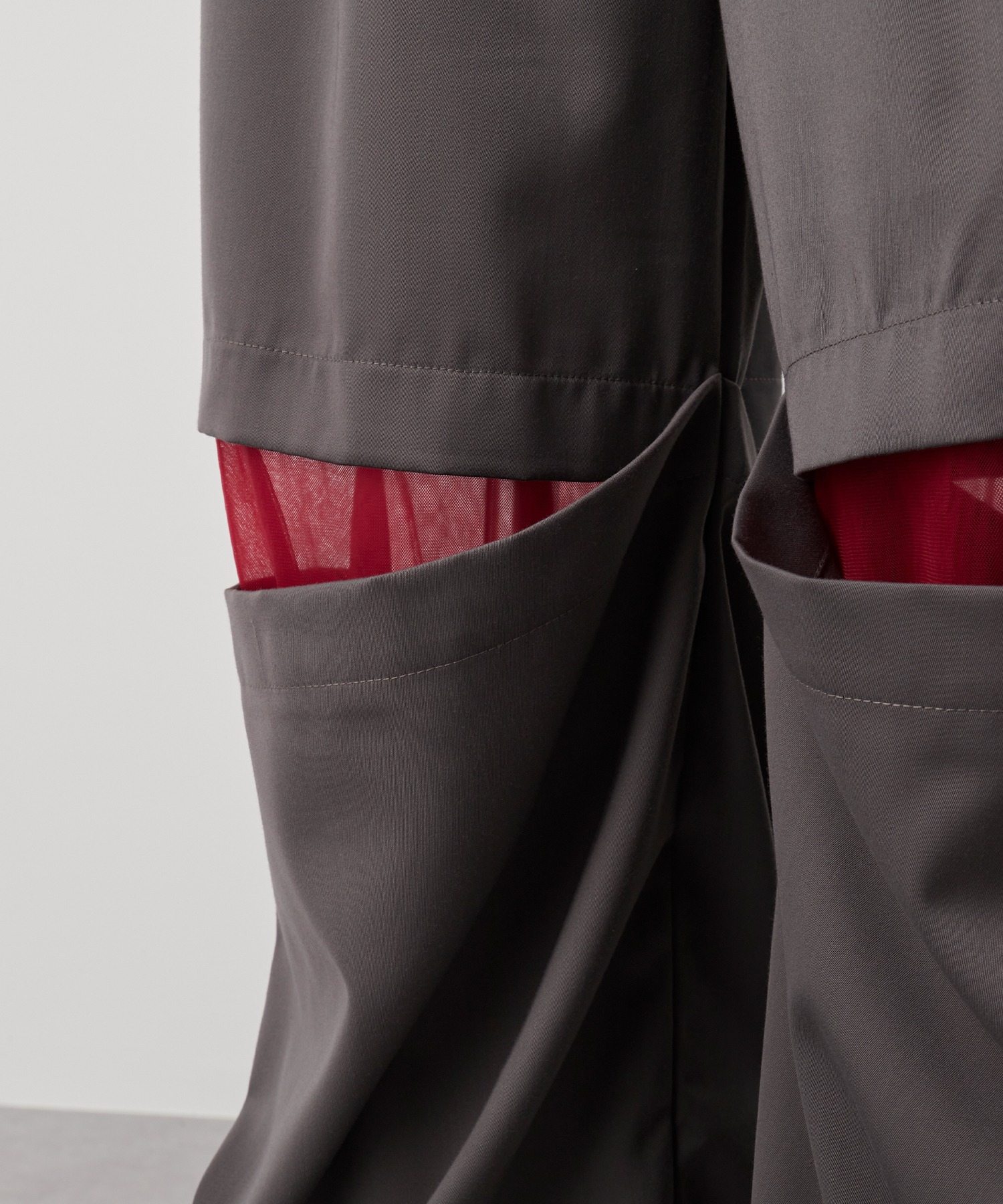 GRANCY】Tulle Layereddesign Slacks / チュール 最も安い レイヤード