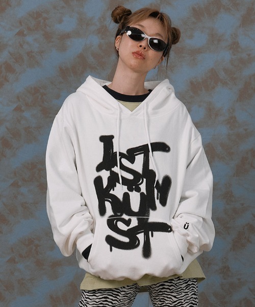 A´GEM/9 × .kom『ISTKUNST/イストクンスト』GRAFFITI LOGO HOODIE