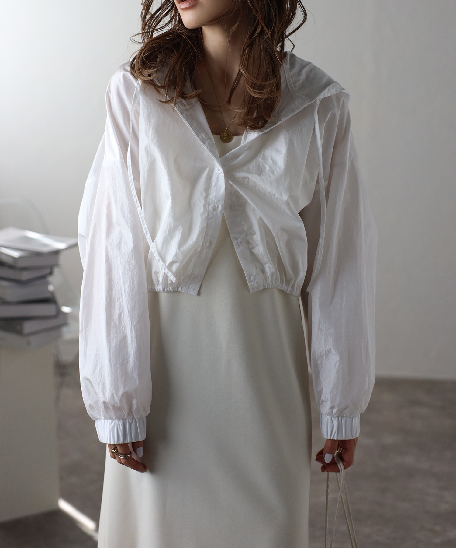 model：H165 着用サイズ：FREE